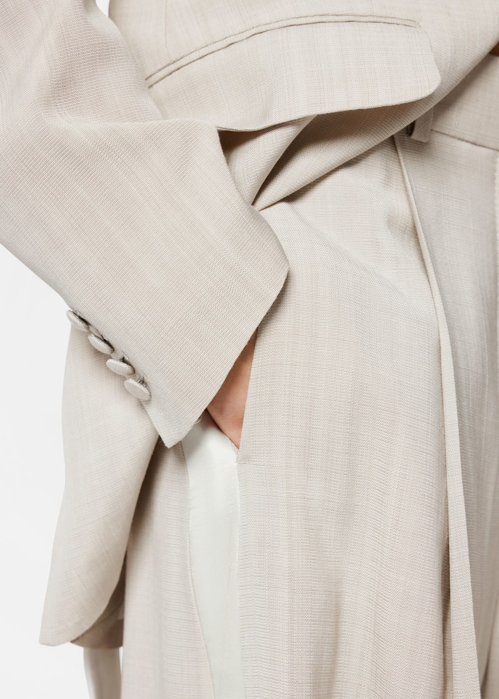 Image of Wide Press-Crease Trousers