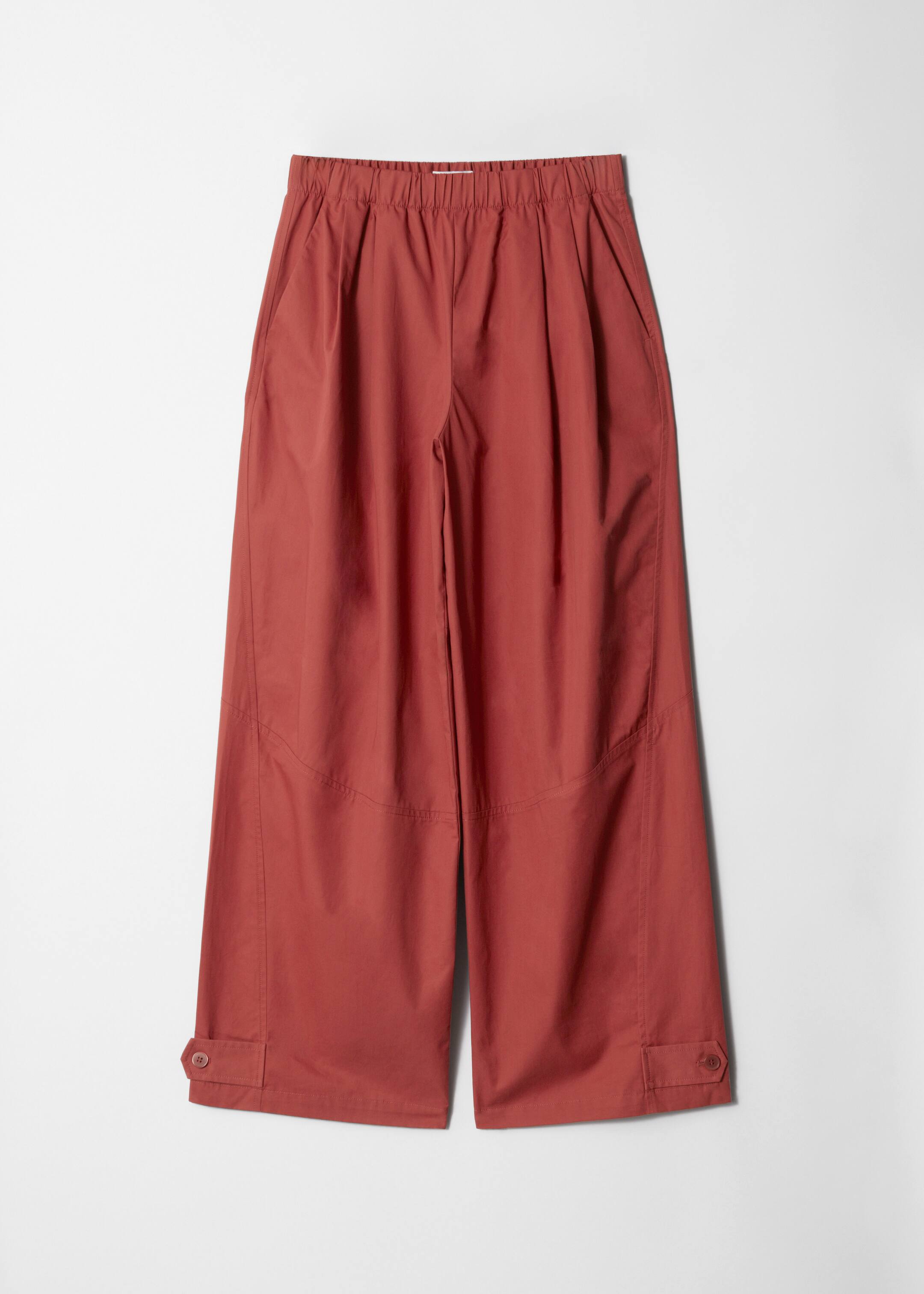 Ver imagen más grande: Pantalones tipo parachute de cintura elástica - Rojo oscuro - MUJER | H&M ES 7