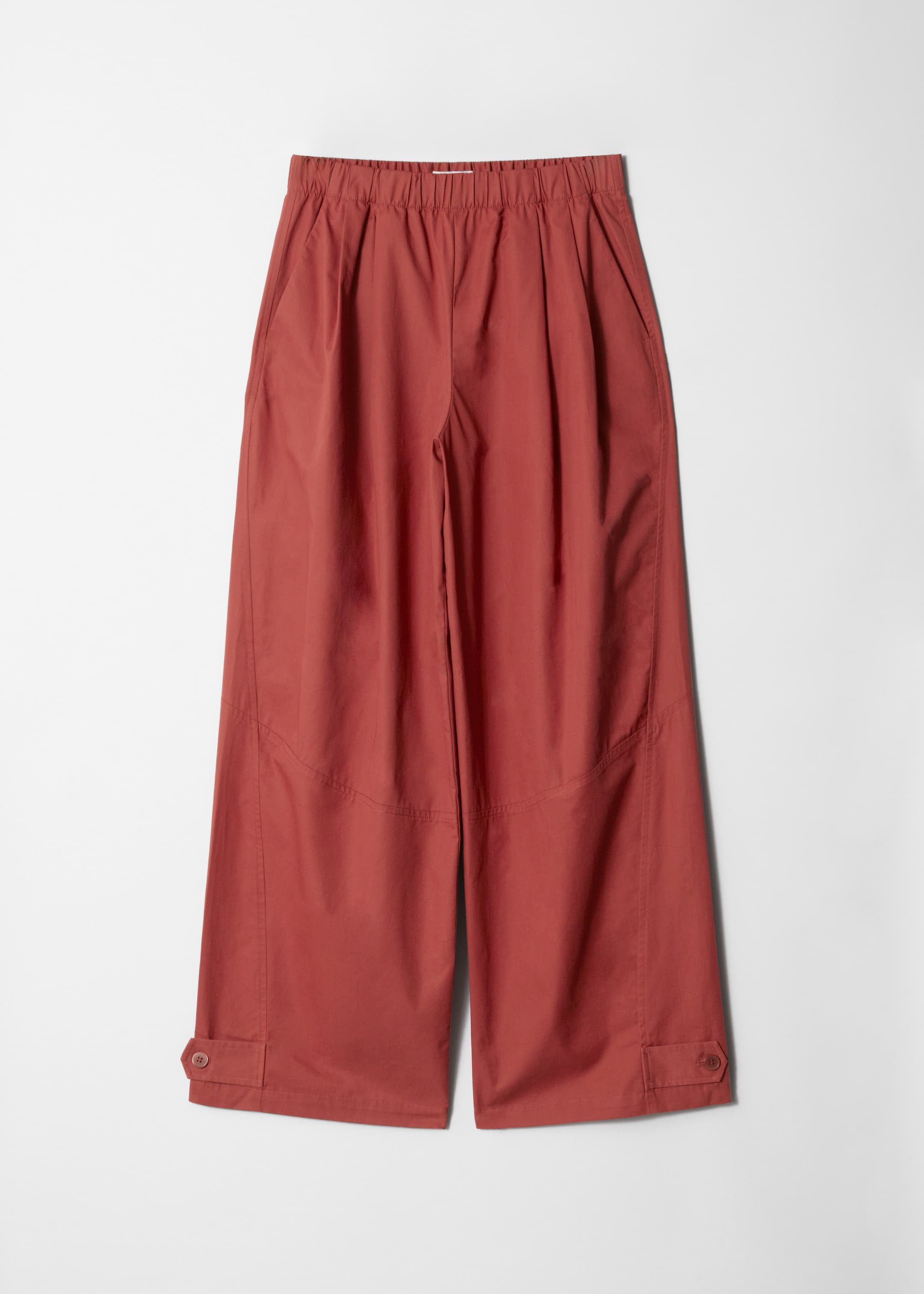 Ver imagen más grande: Pantalones tipo parachute de cintura elástica - Rojo oscuro - MUJER | H&M ES 7