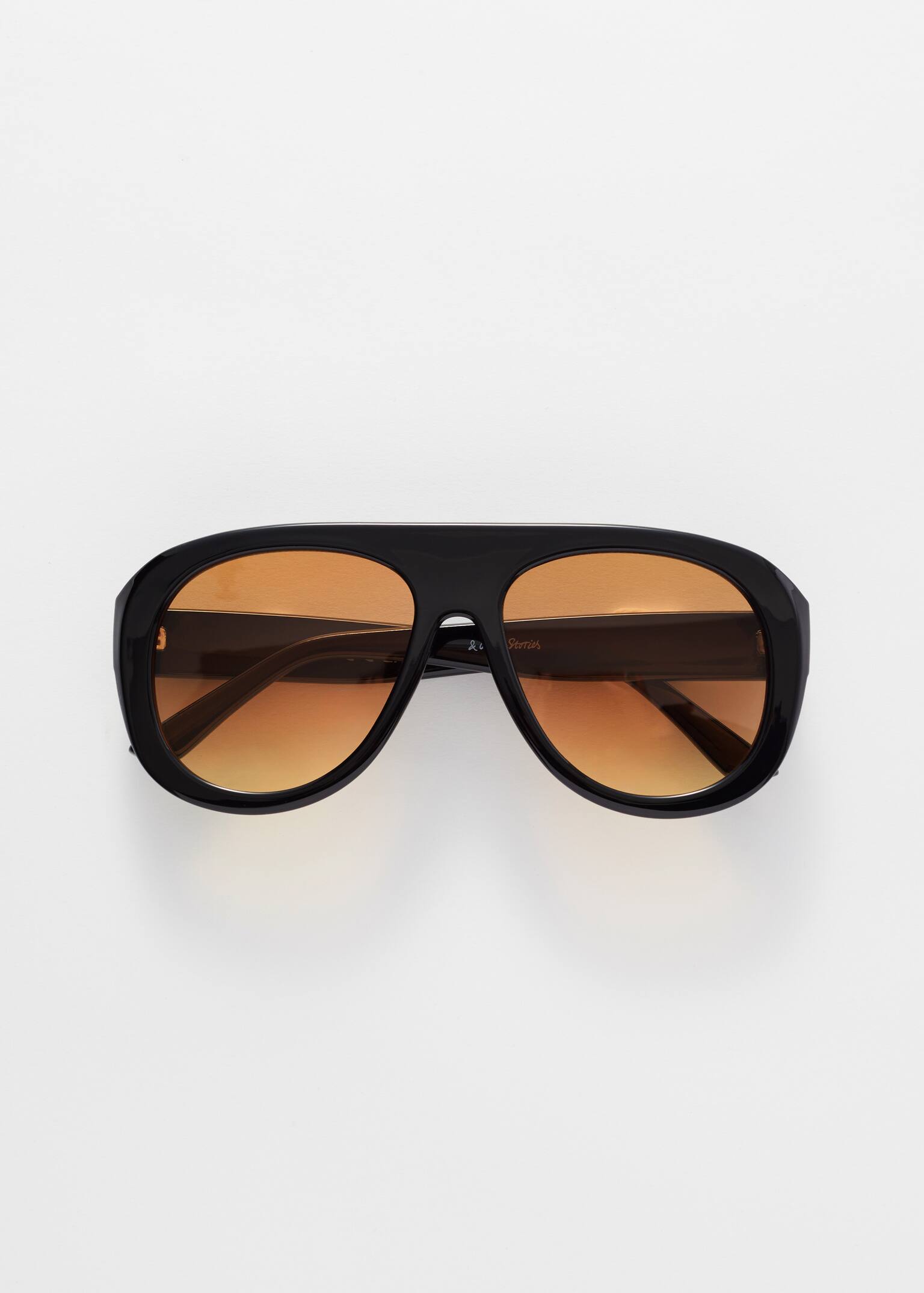 Masívne letecké okuliare - Čierna