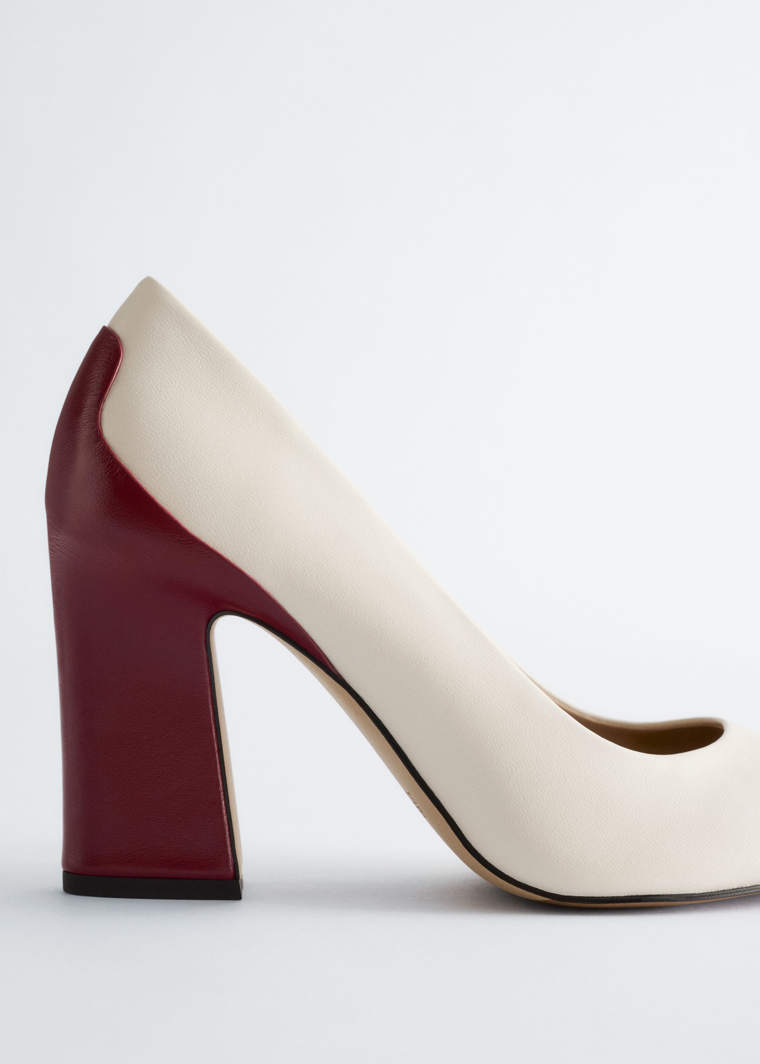 Image of Colour-Blocked Leather Pumps