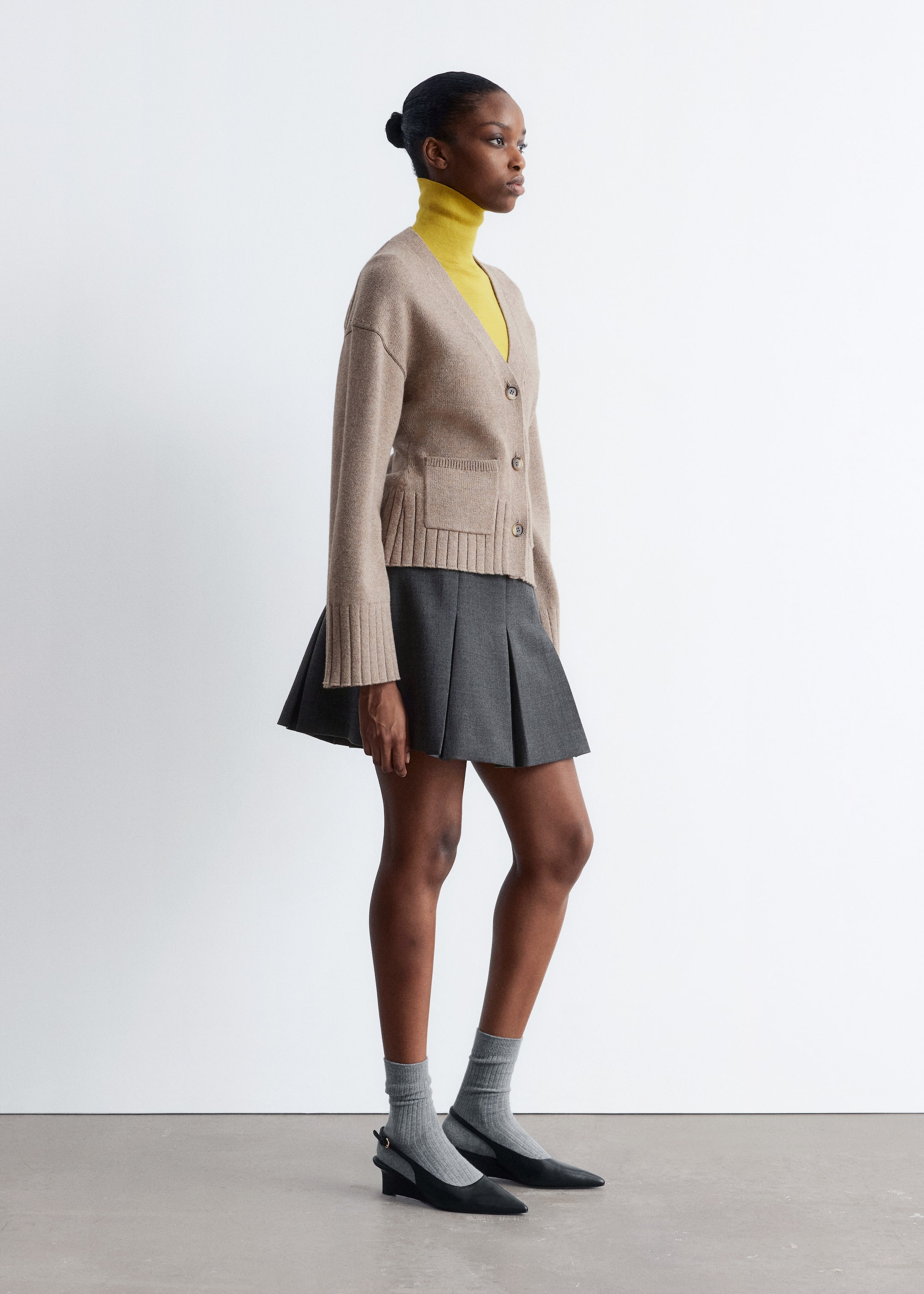 Ver imagem maior: Cardigan de malha afunilado - Toupeira - SENHORA | H&M PT 4