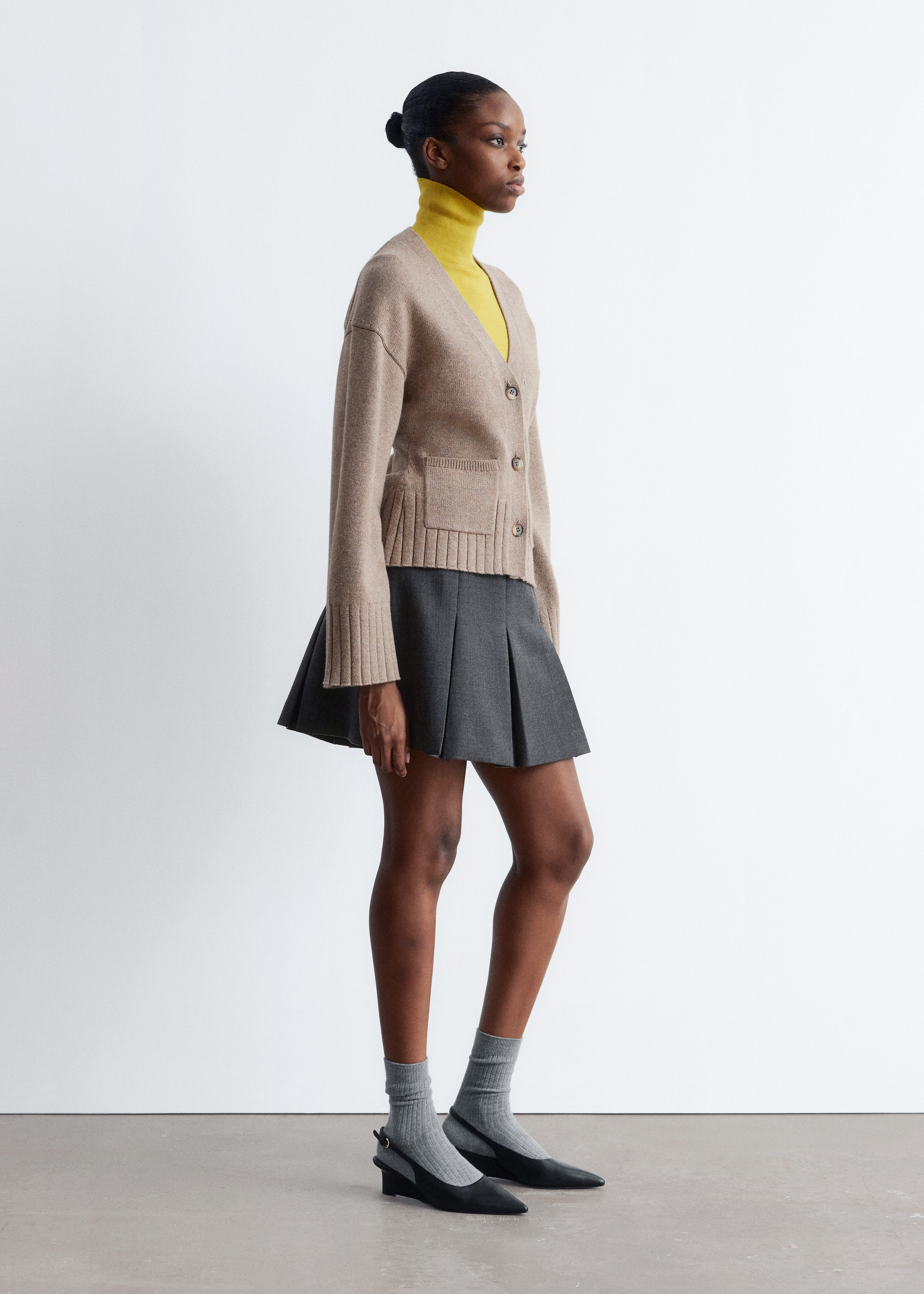 Tapered Knit Cardigan - Mole - Cardigans - & Other Stories US