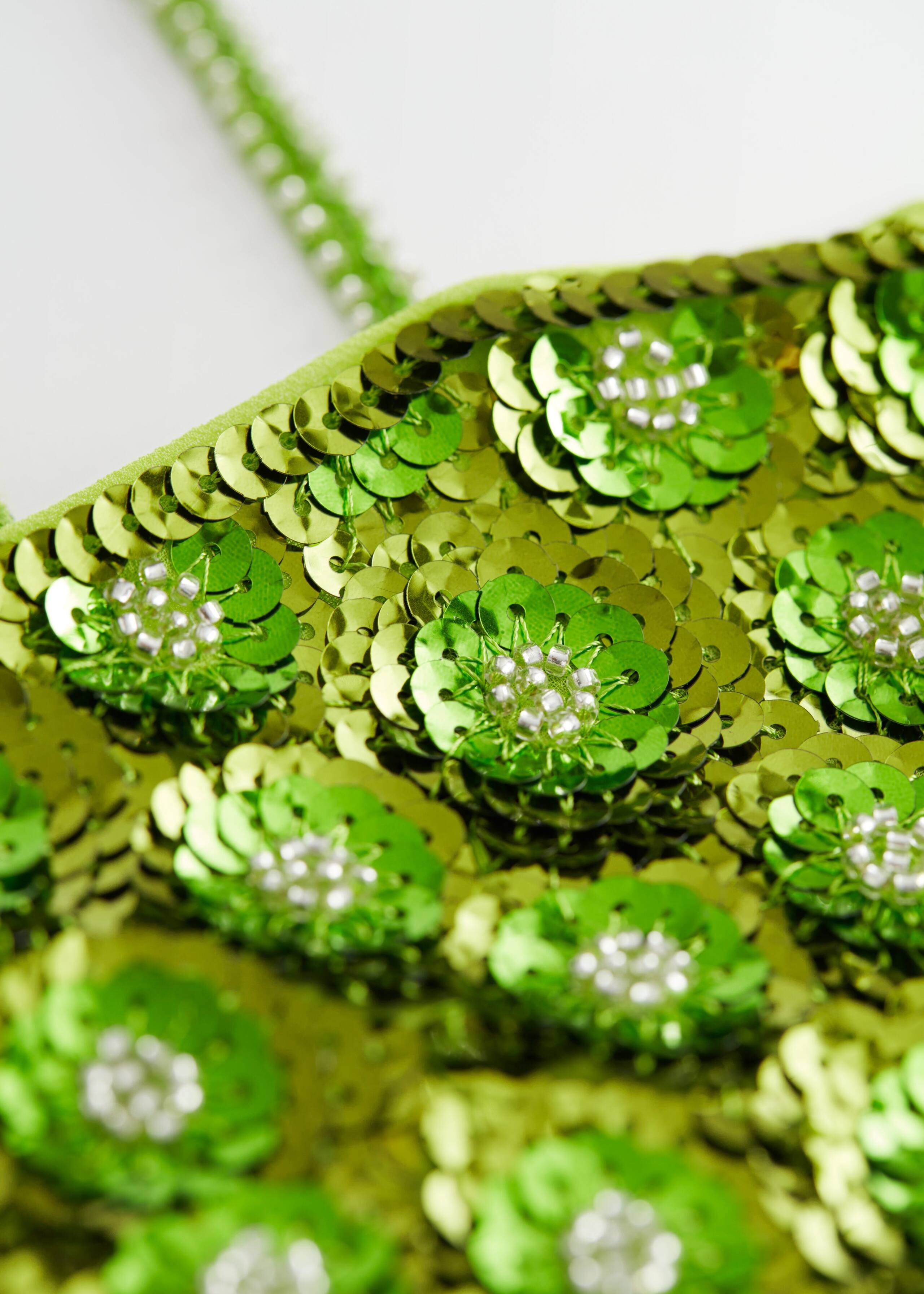 Floral Sequin Crop Top - {{variantName}} - Descriptive Detail