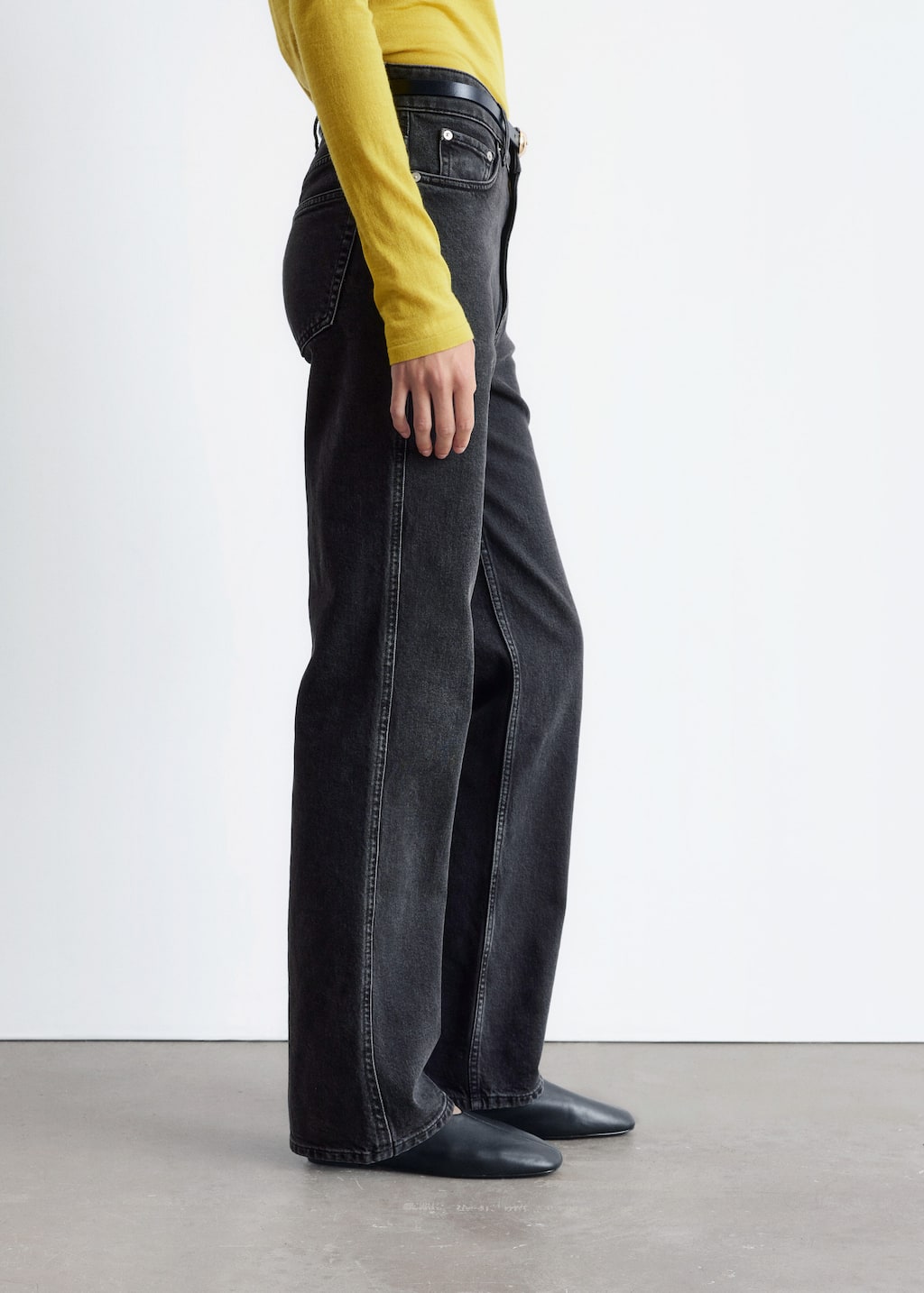 Image of High-Waist Straight-Leg Jeans
