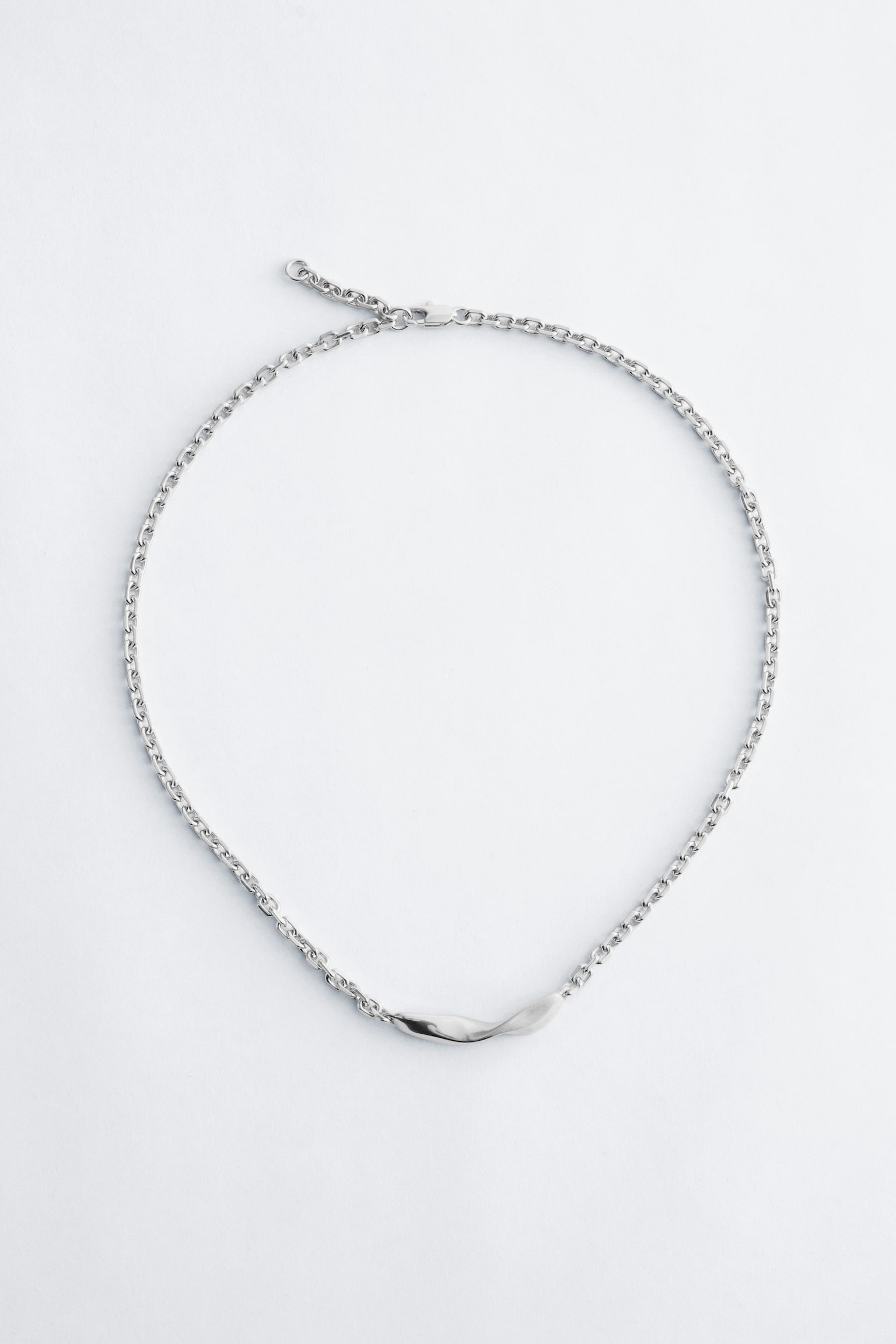 Schakelketting met gedraaid detail - Zilver/Goudkleurig - 1