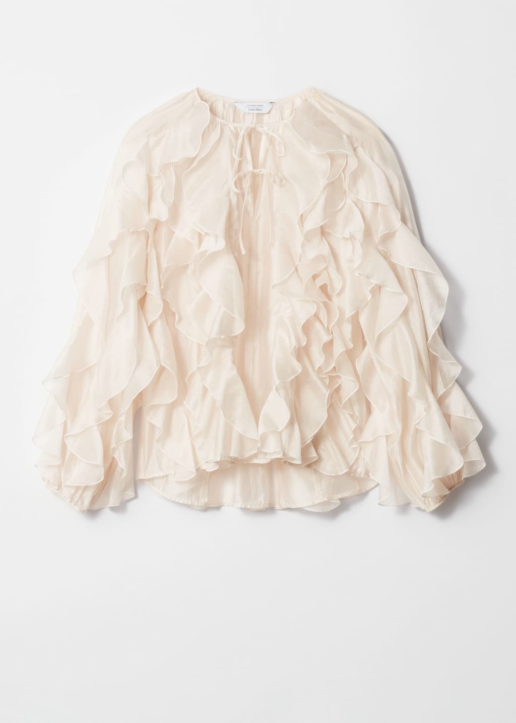 Cascading Ruffle Blouse - Cream - Still Life