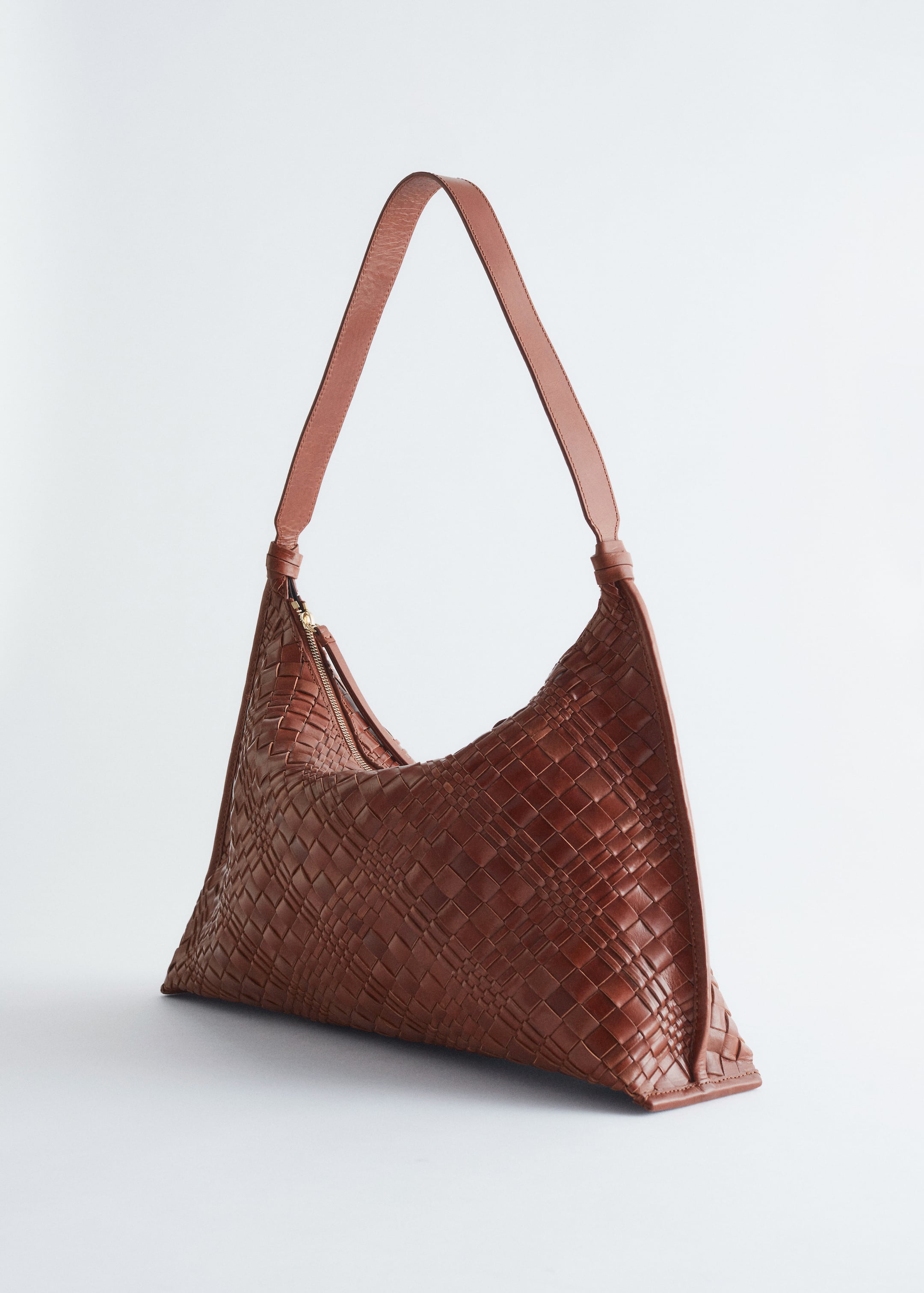 Vis større bilde: Shoppingveske i sammenvevd skinn - Rust - DAME | H&M NO 3