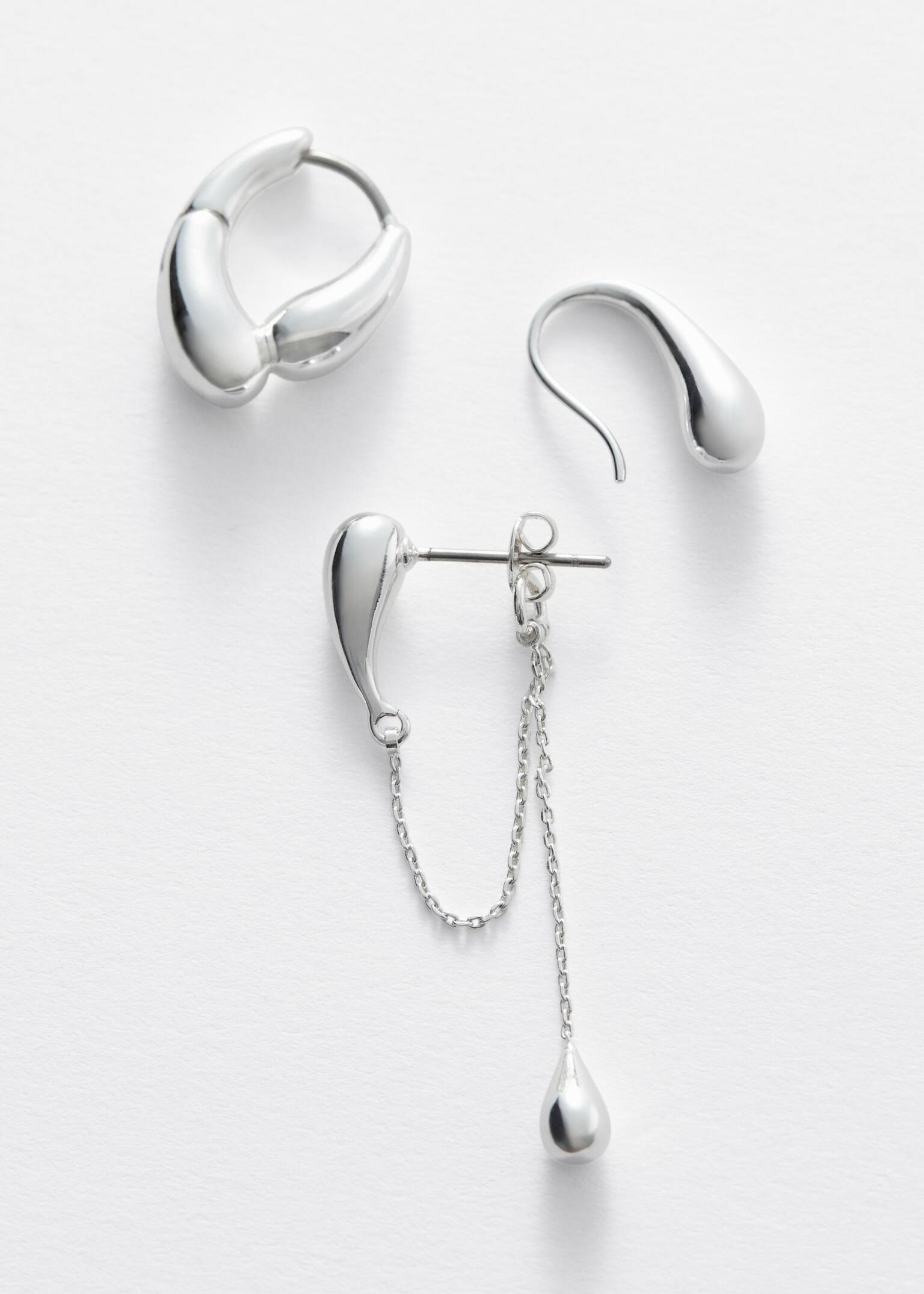 Set di orecchini scultorei - Argento