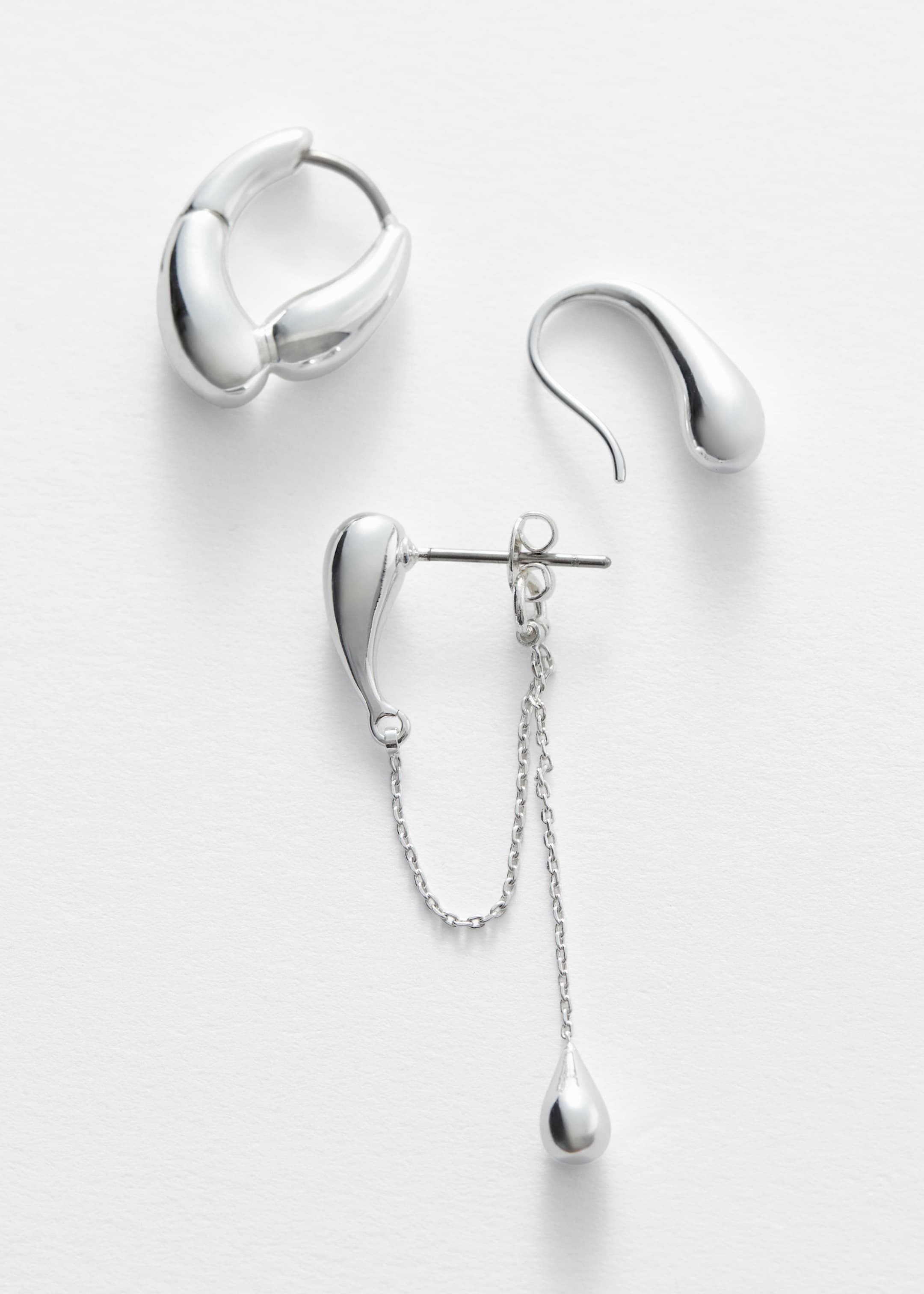 Visualizza immagine più grande: Set di orecchini scultorei - Argento - DONNA | H&M IT 1