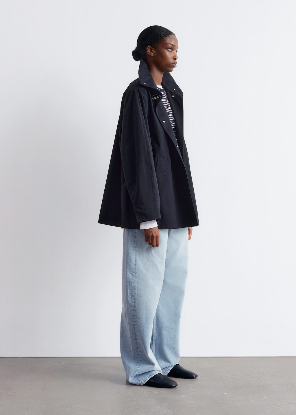 Image of A-line Funnel-Neck Jacket