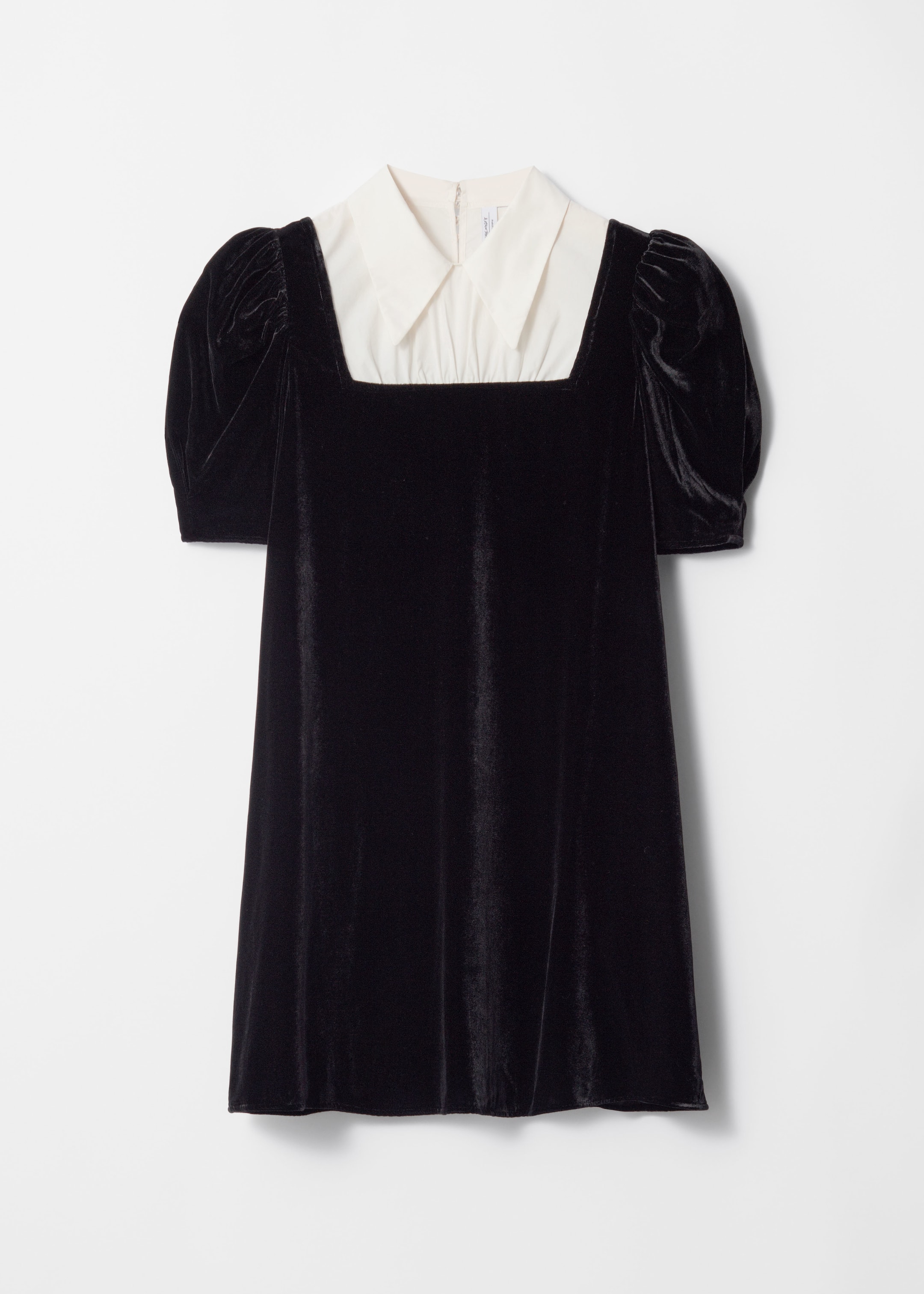 View larger image: Collared Velvet Mini Dress - Black - Ladies | H&M GB 1
