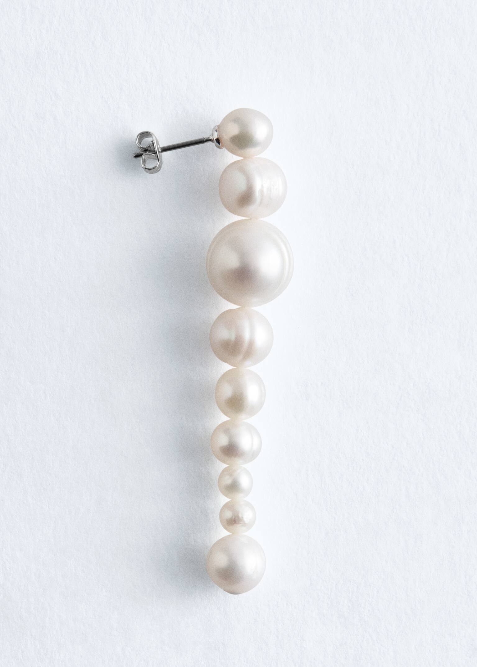 Pendants d’oreilles à perle de culture - Couleur crème - 4