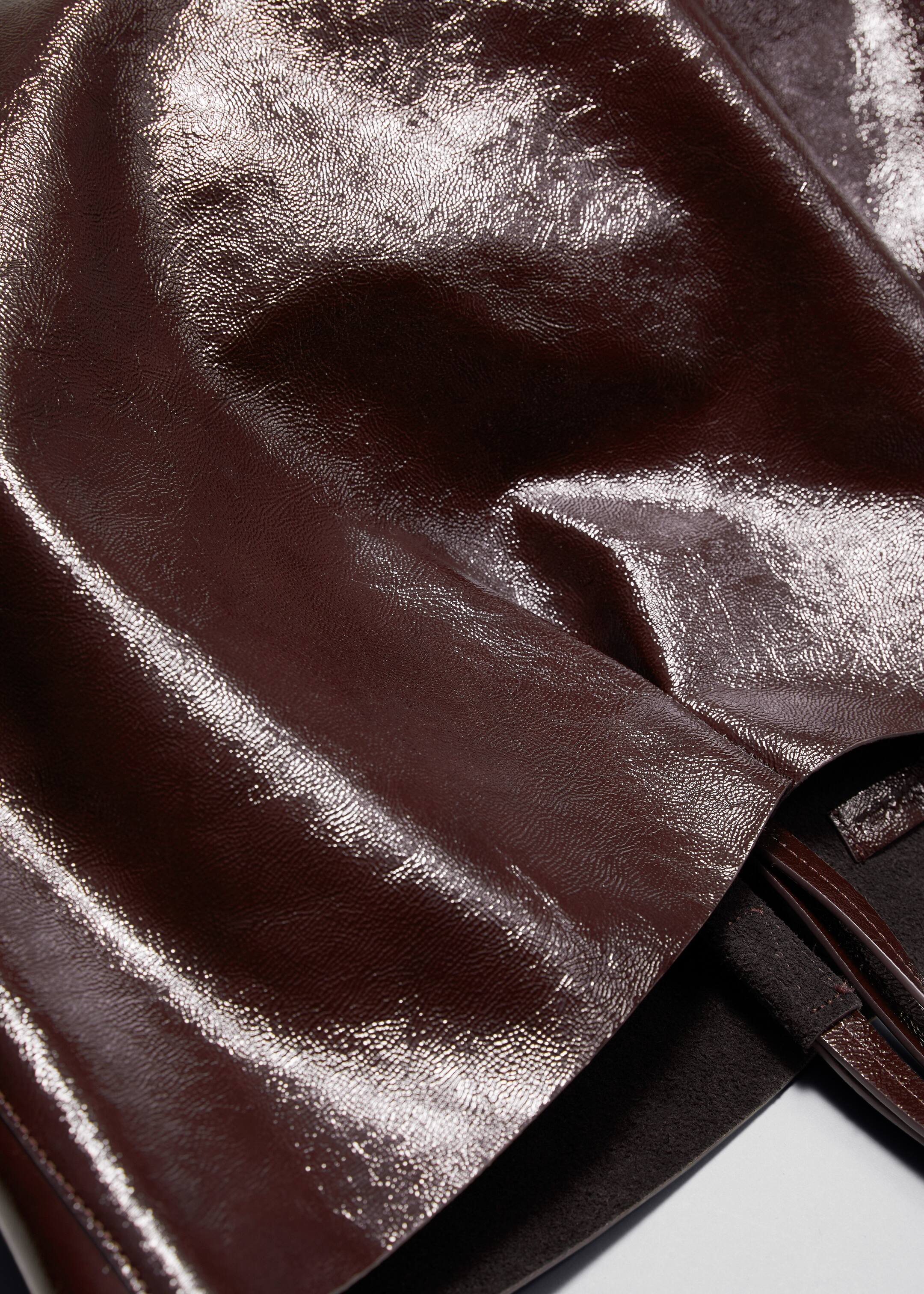View larger image: XL Tote Bag - Patent Burgundy Leather - Ladies | H&M GB 3