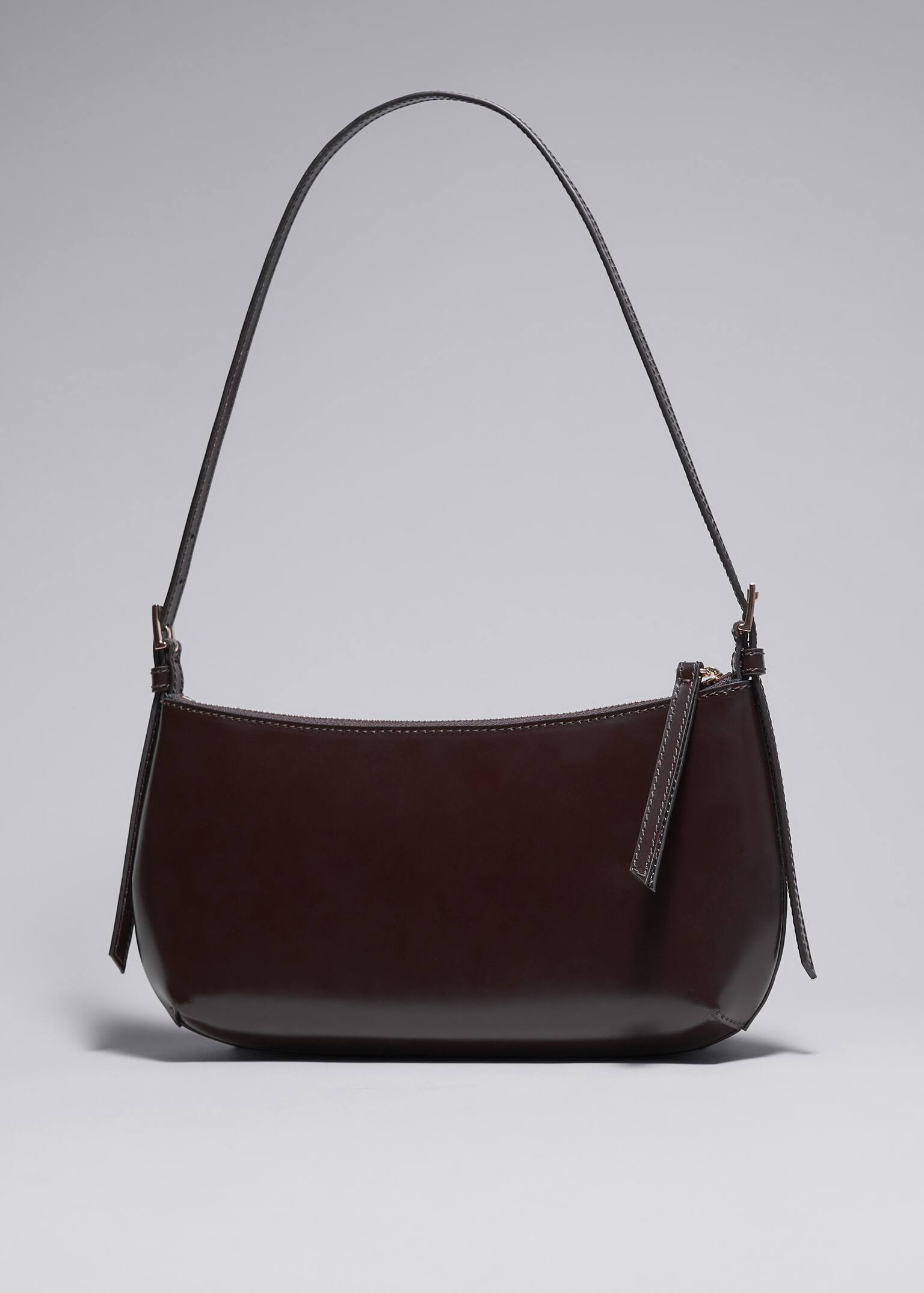Petit Leather Shoulder Bag - Mahogany - 3