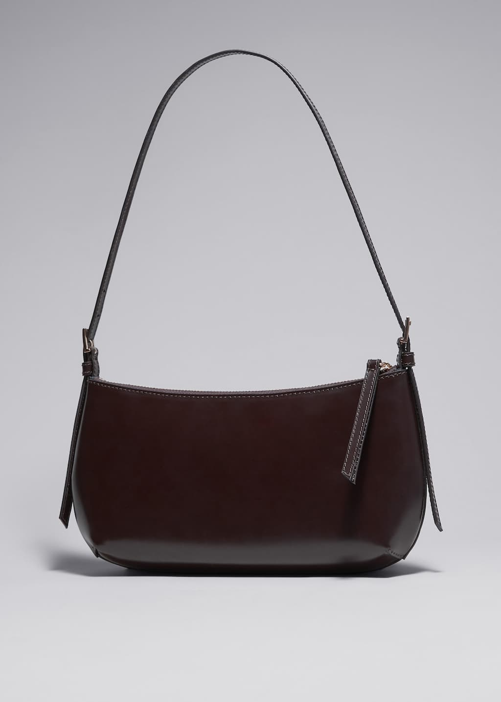 Petit Leather Shoulder Bag - Mahogany - Still Life