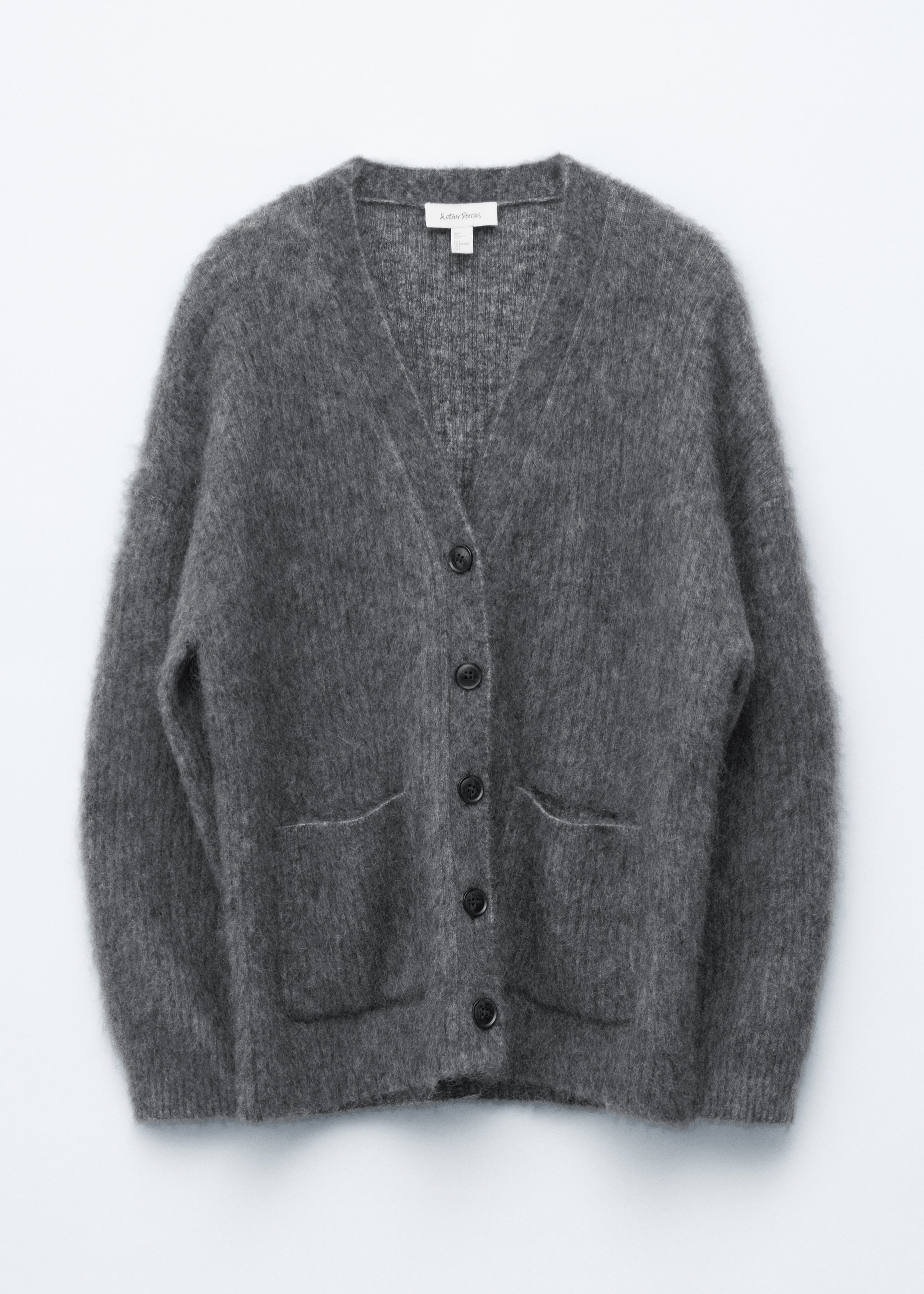 Oversized Mohair-Blend Cardigan - Dark Grey - & Other Stories US
