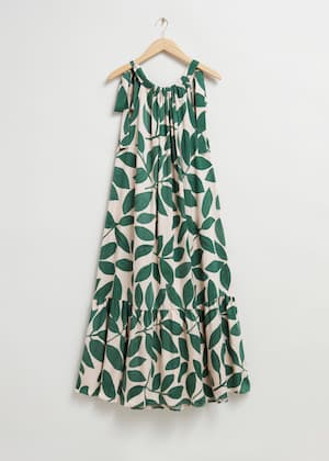 Ivory/Green Botanical Print