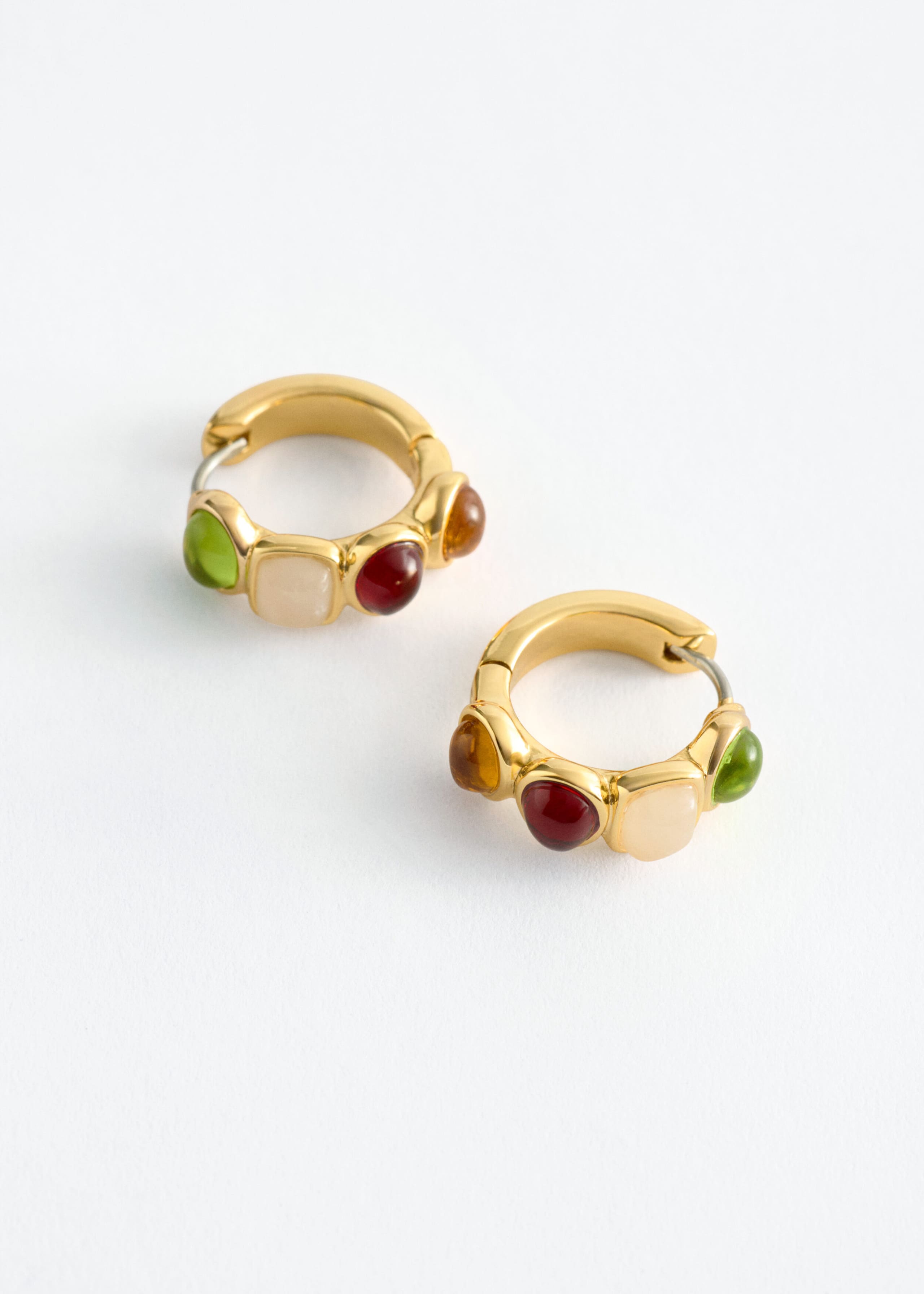 Créoles avec pierre fine - Argenté - Still Life