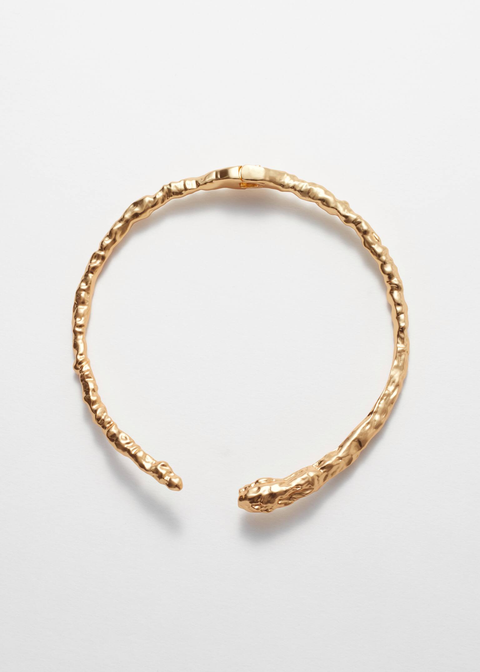 Plastický náhrdelník typu choker - Gold - 1