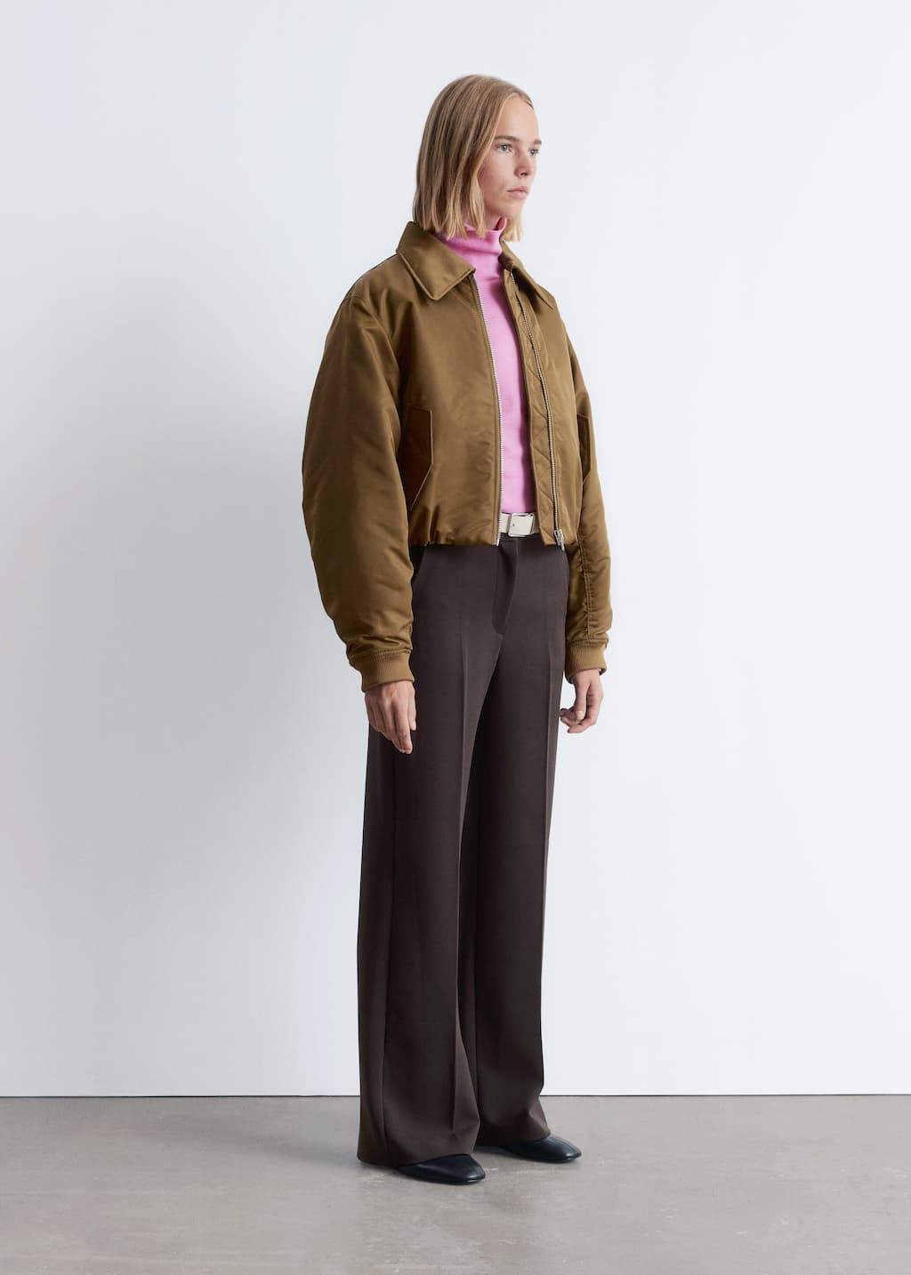 Image of Wide Press-Crease Trousers