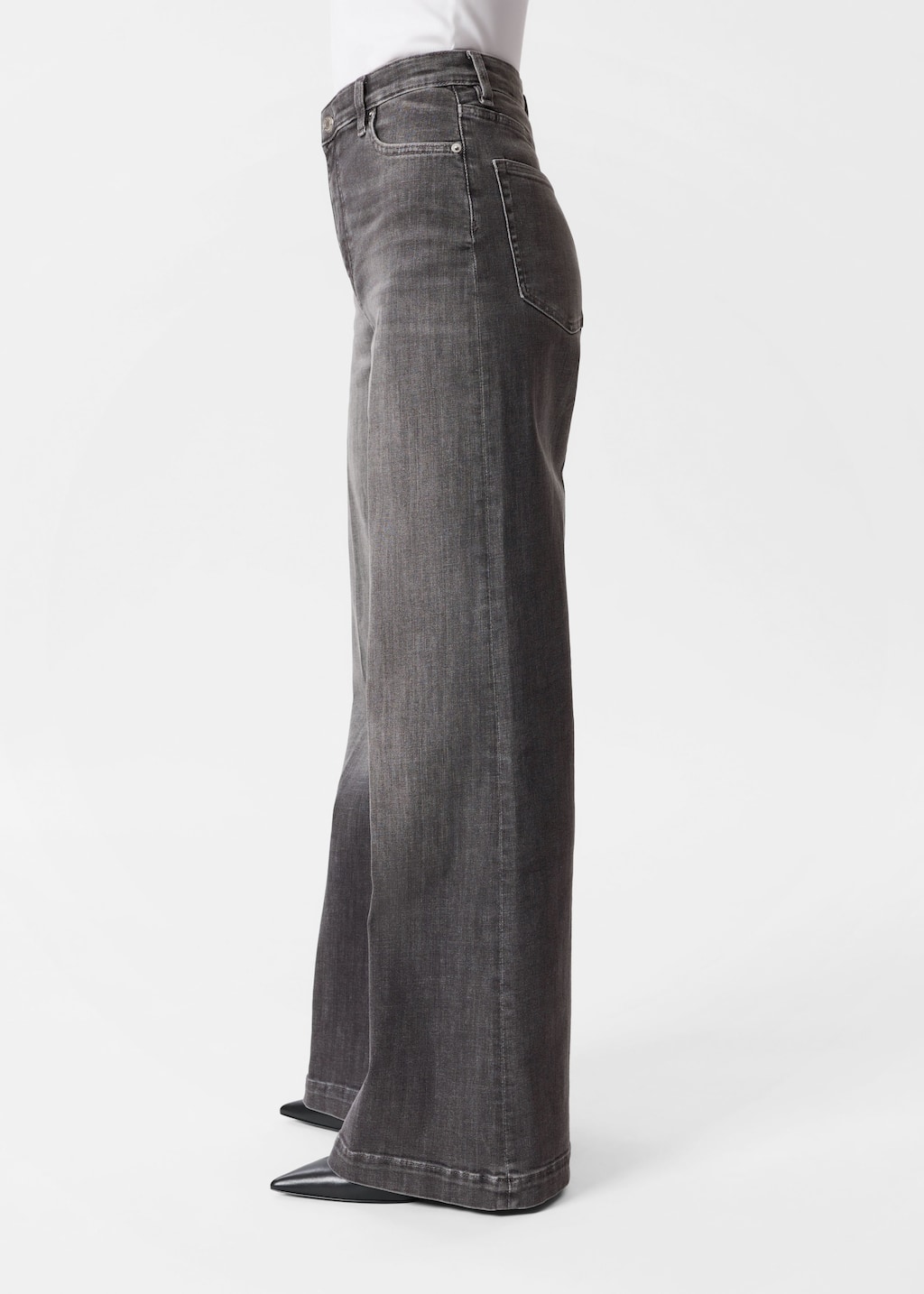 Image of Wide Press-Crease Jeans
