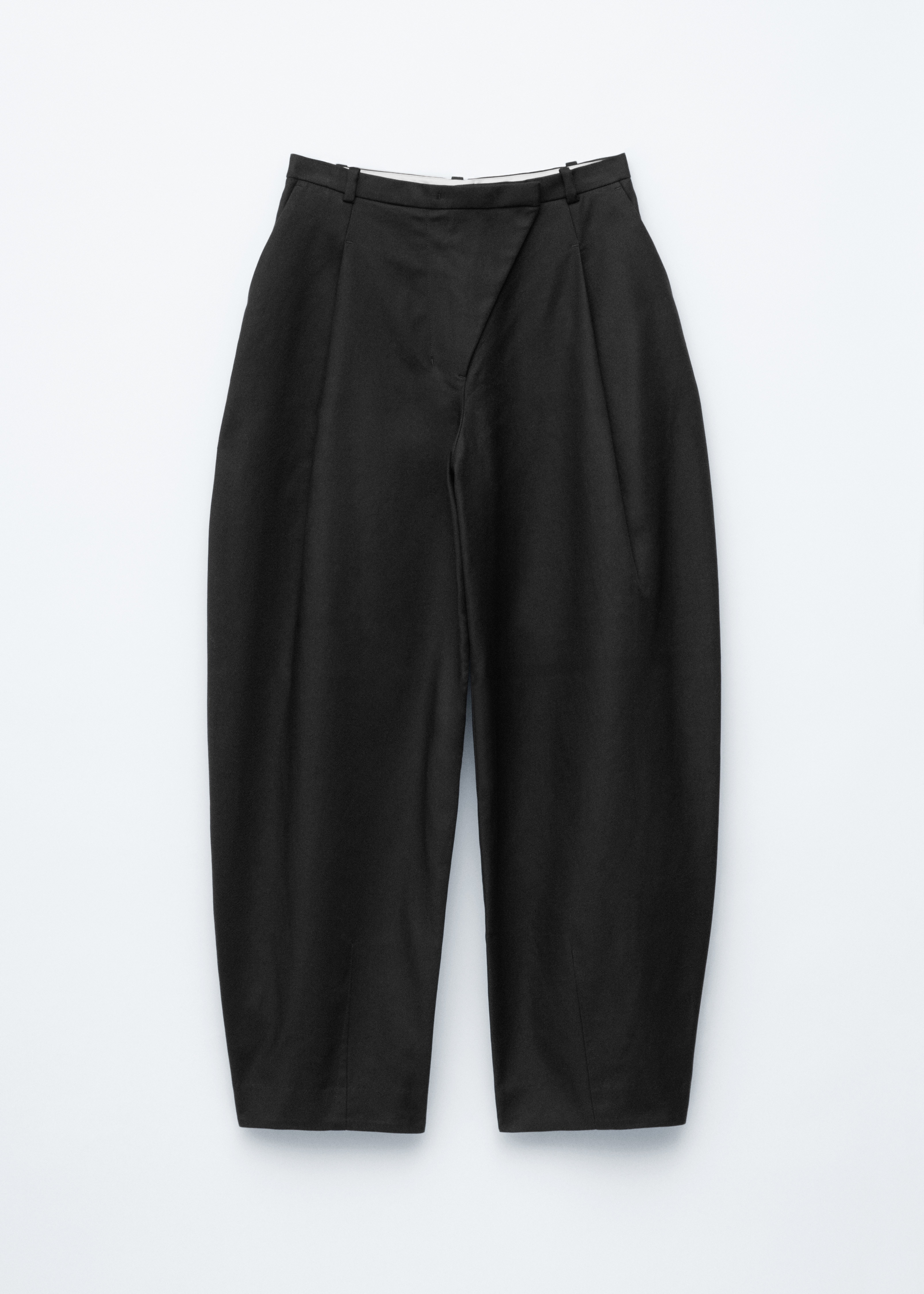 Calças de corte barrel - Preto