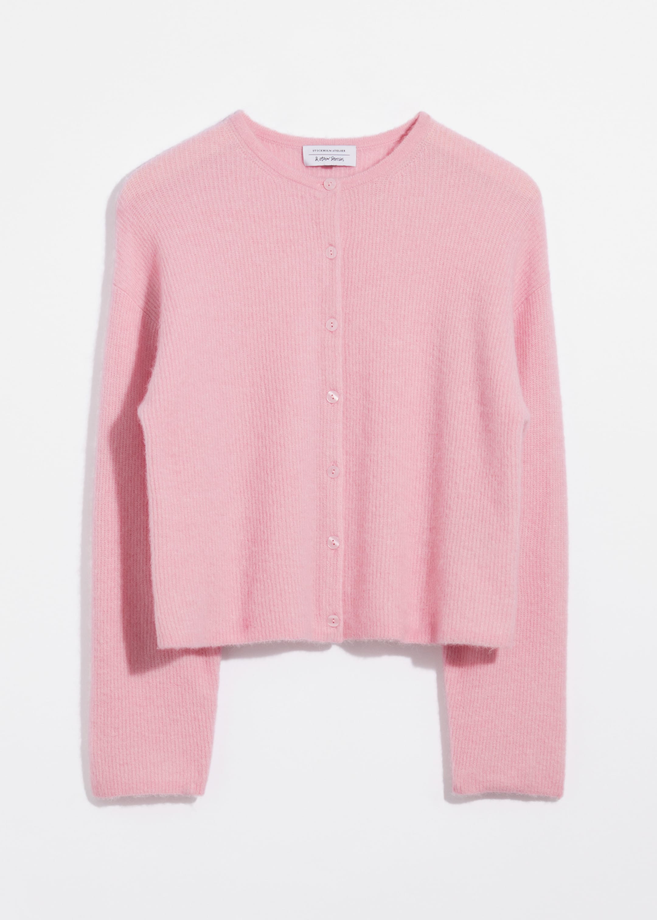 Se større billede: Strikket cardigan i alpakablend - Pink - DAME | H&M DK 1