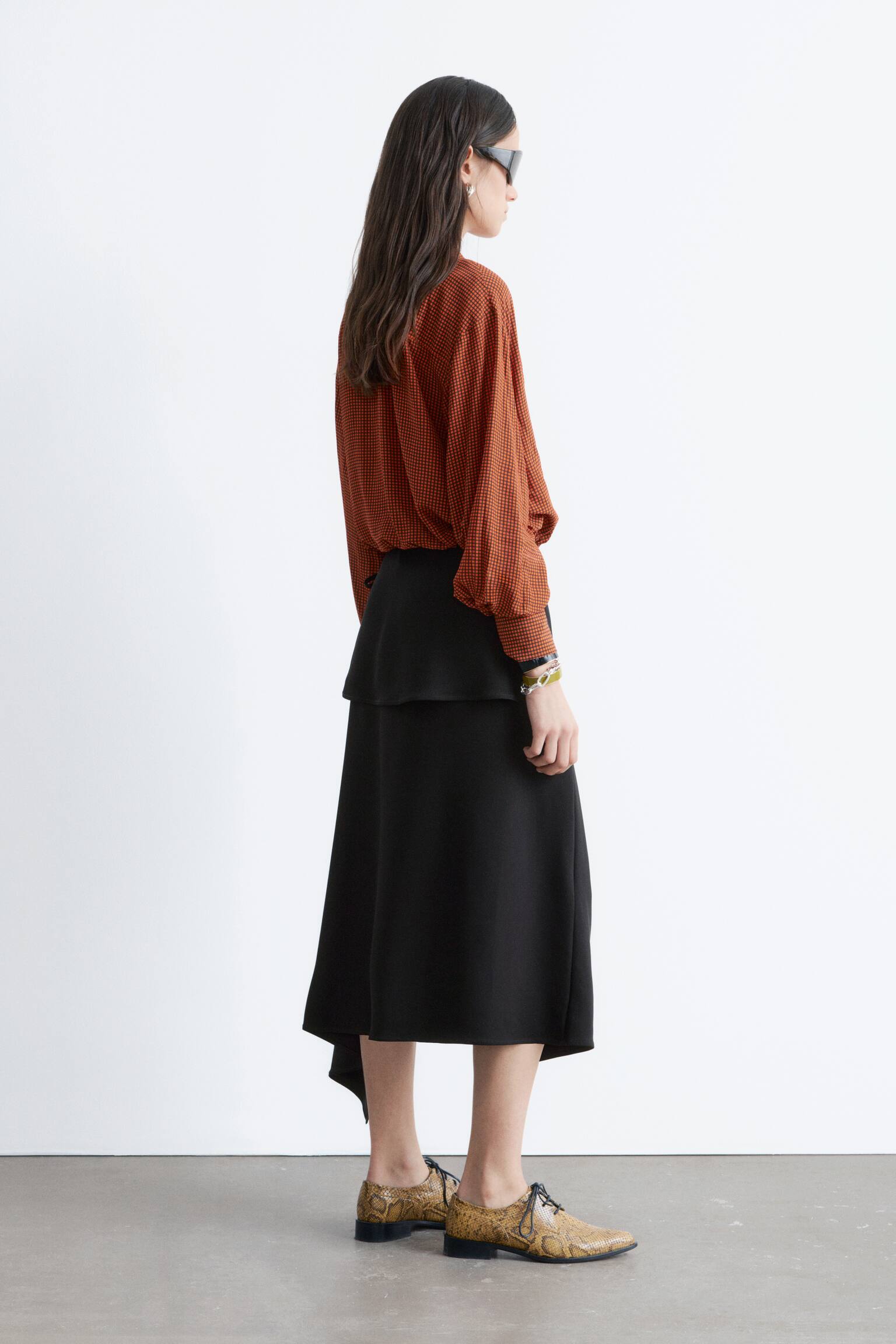 Hemd mit Kordelzug - Orange/Kariert - 6