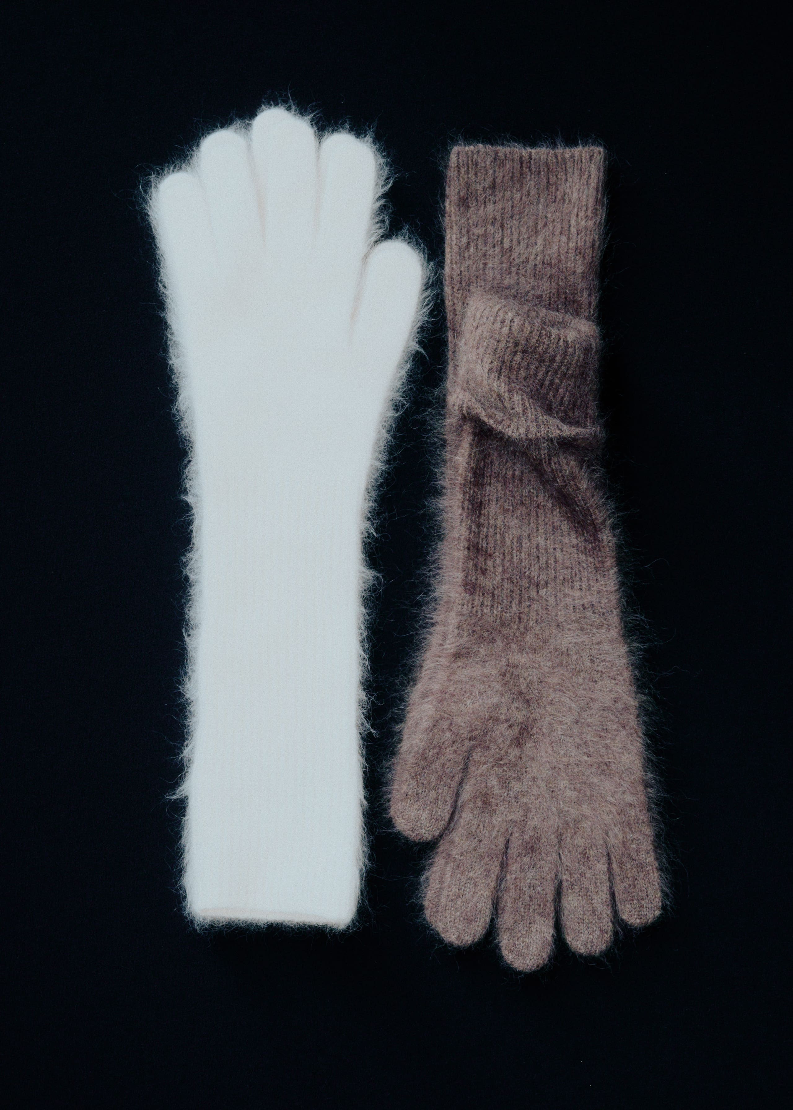 Image of Strickhandschuhe aus gebürstetem Kaschmir