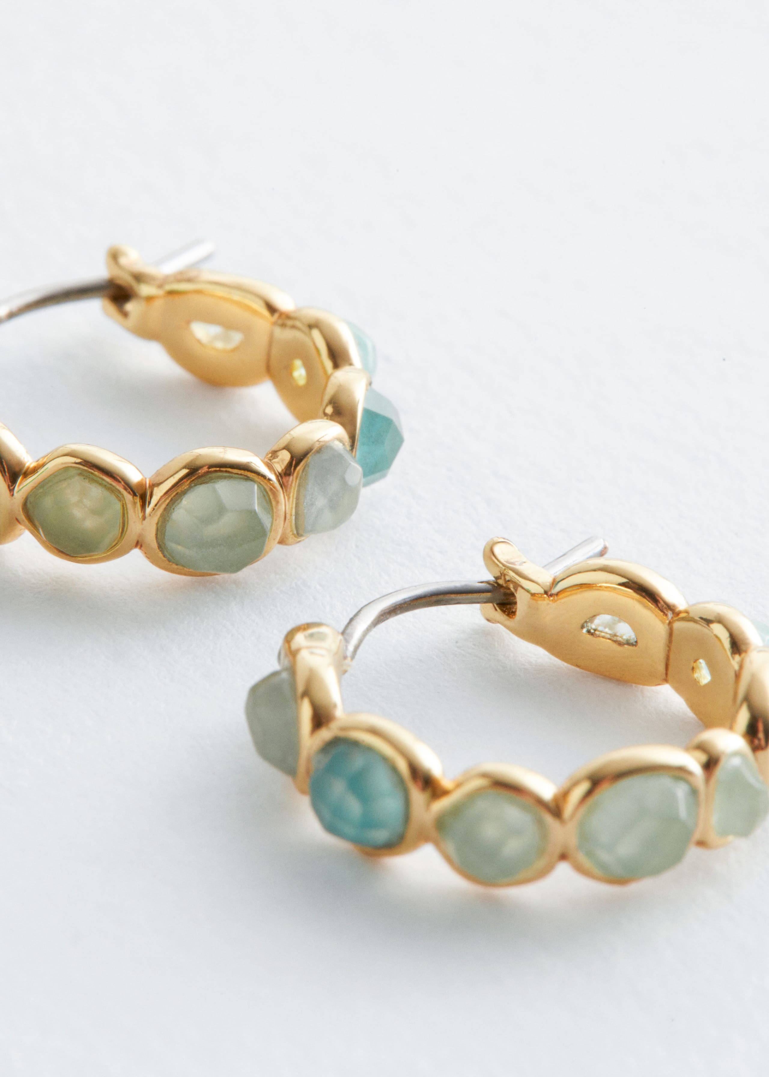 Image of Crystal Mini Hoop Earrings