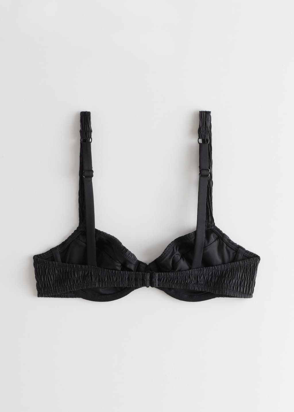 Ruched Underwire Bikini Top - Black - Natura morta