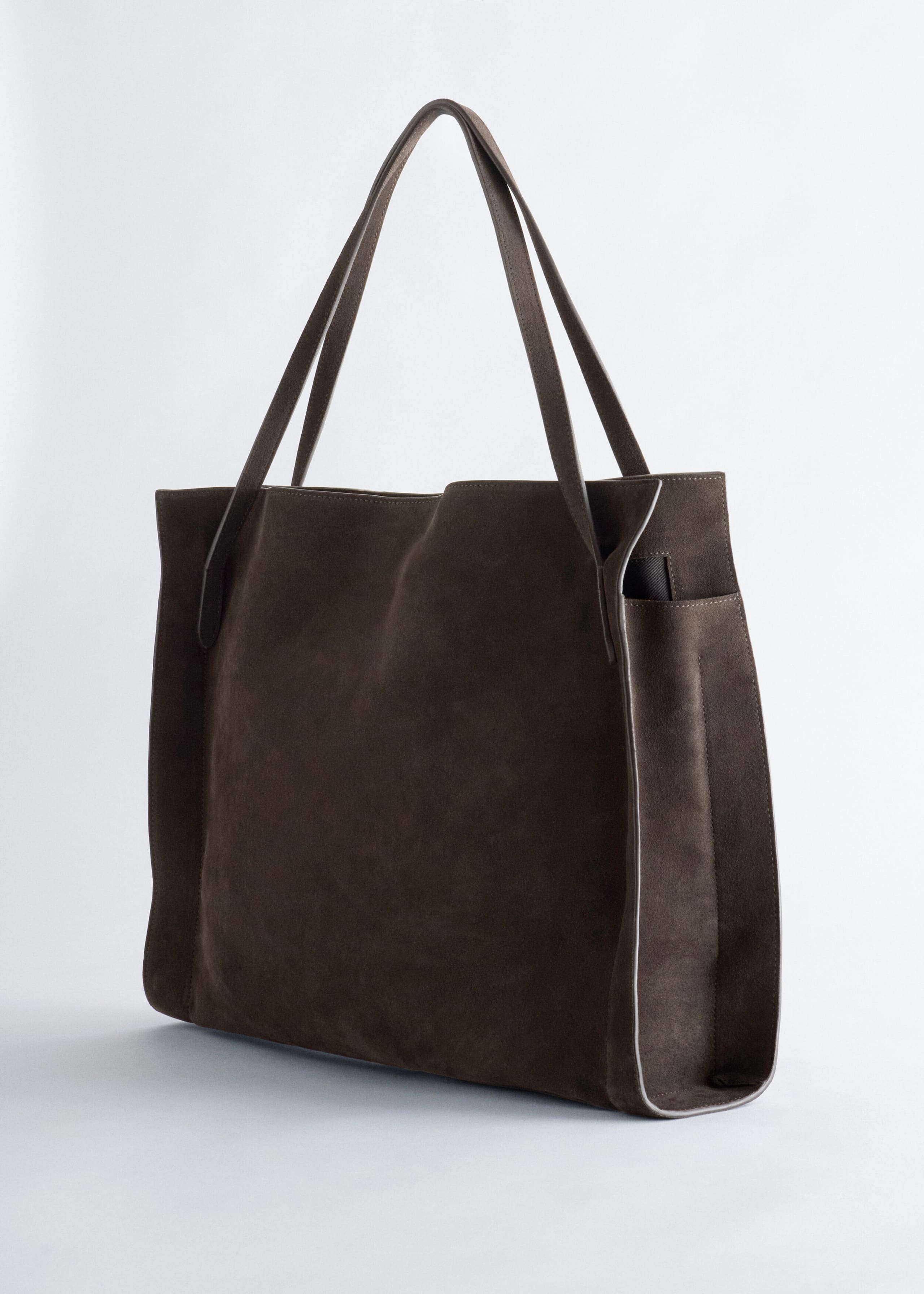 Soft Drape Open Tote - Dark Brown - Still Life