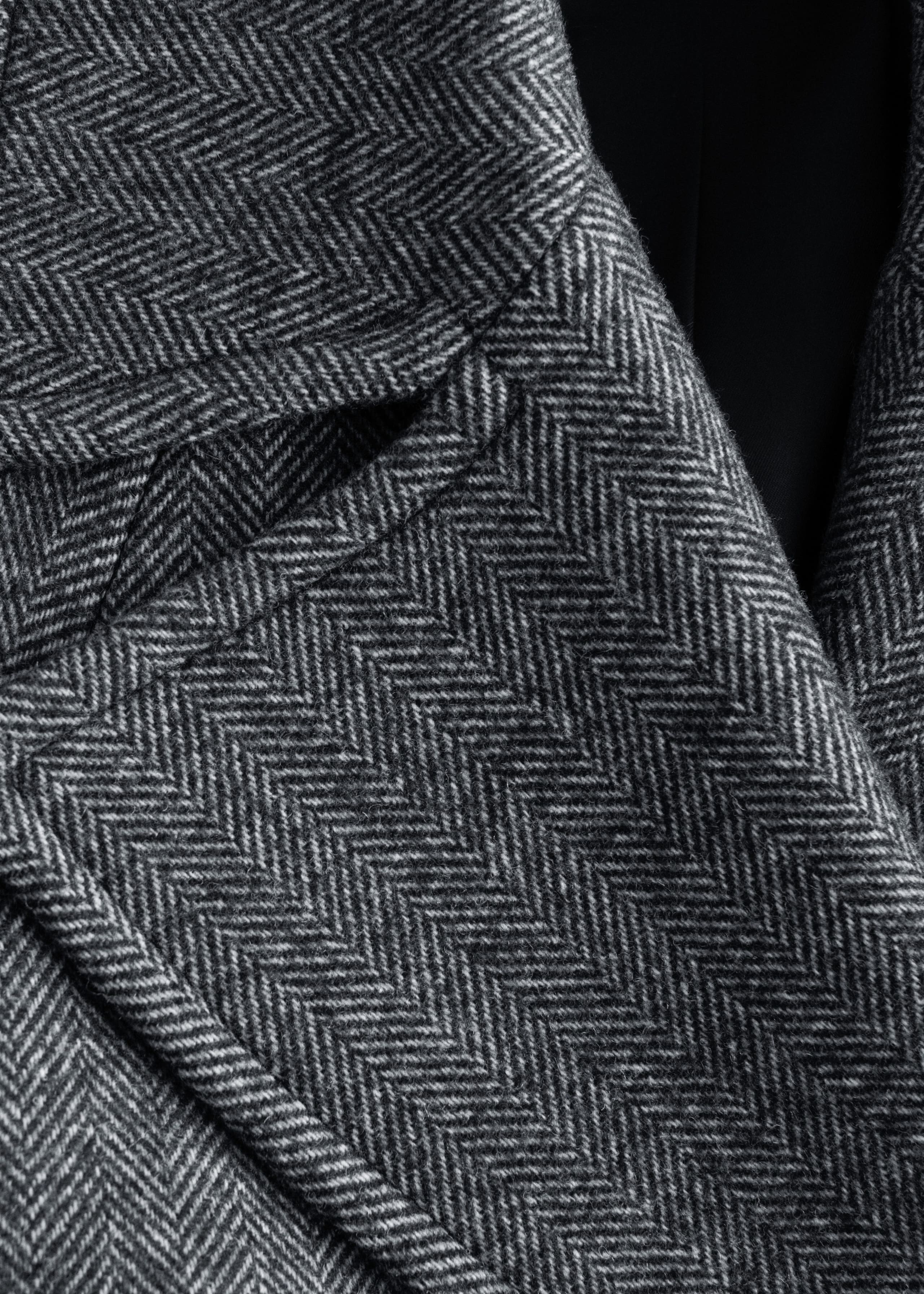 Image of Short Double-Breasted Wool Coat