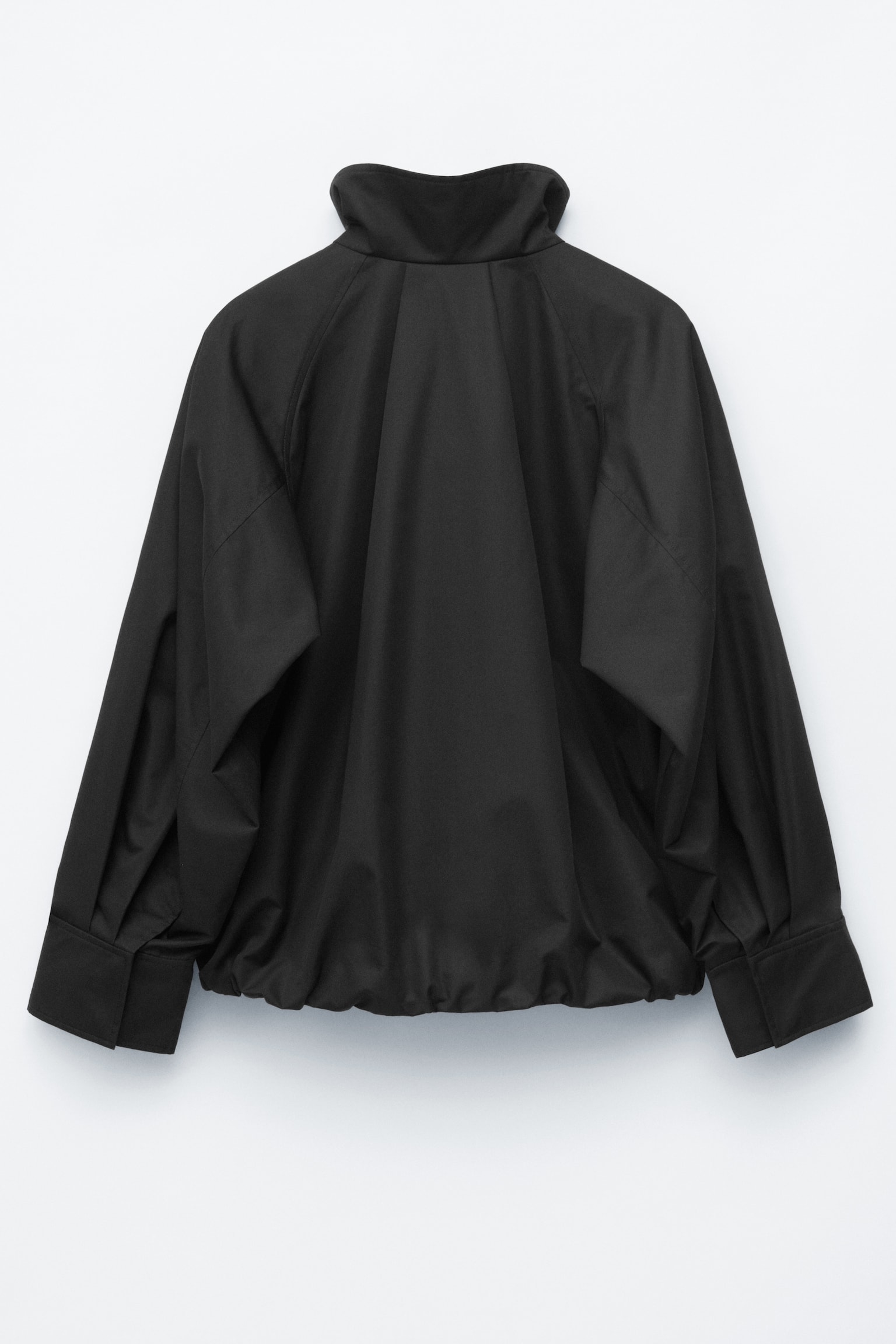 Giacca in twill con zip - Nero - 2