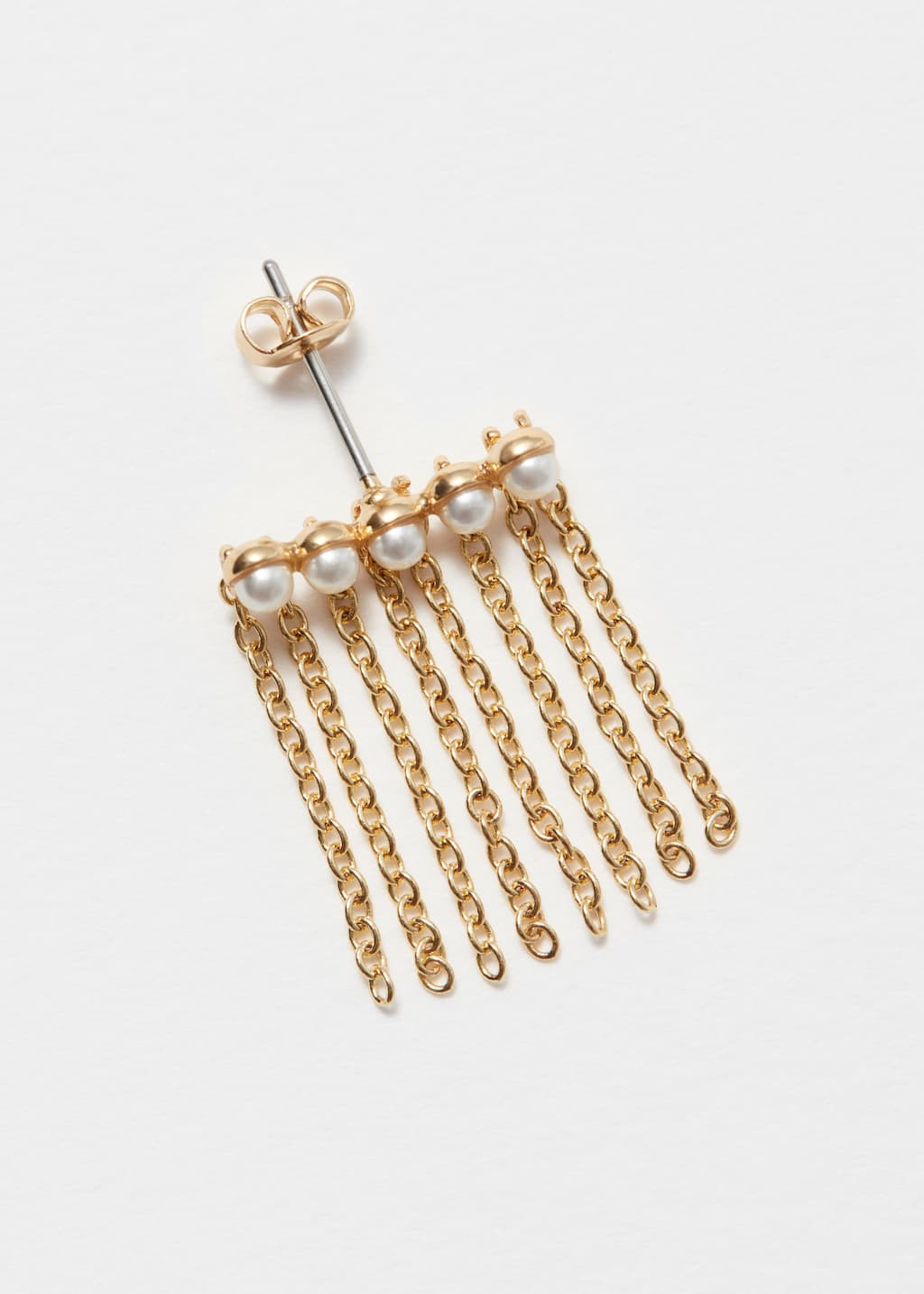 Image of Pendientes colgantes de cadena con cuentas