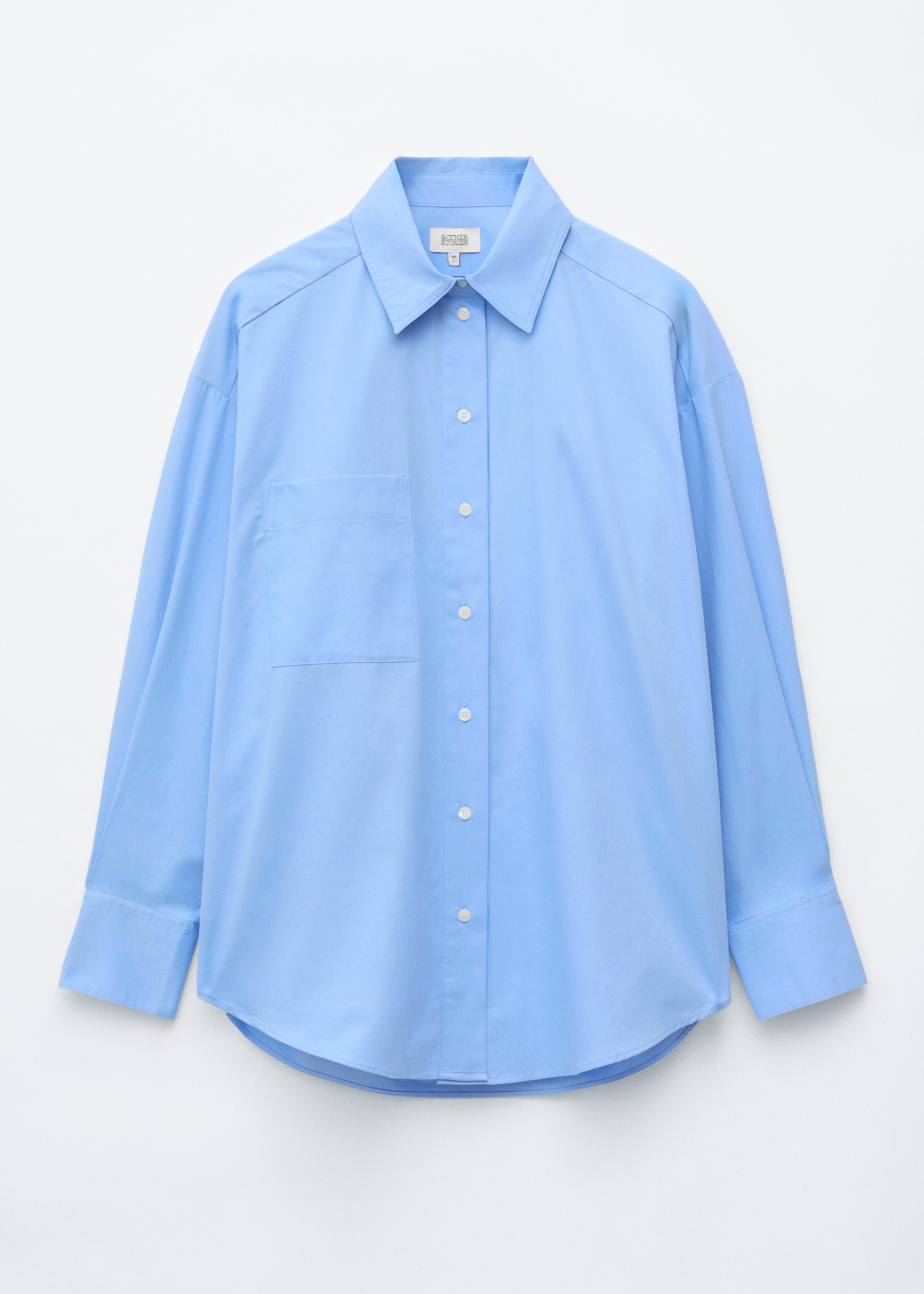 Camicia oversize in cotone - Blu/Lilla/Bianco