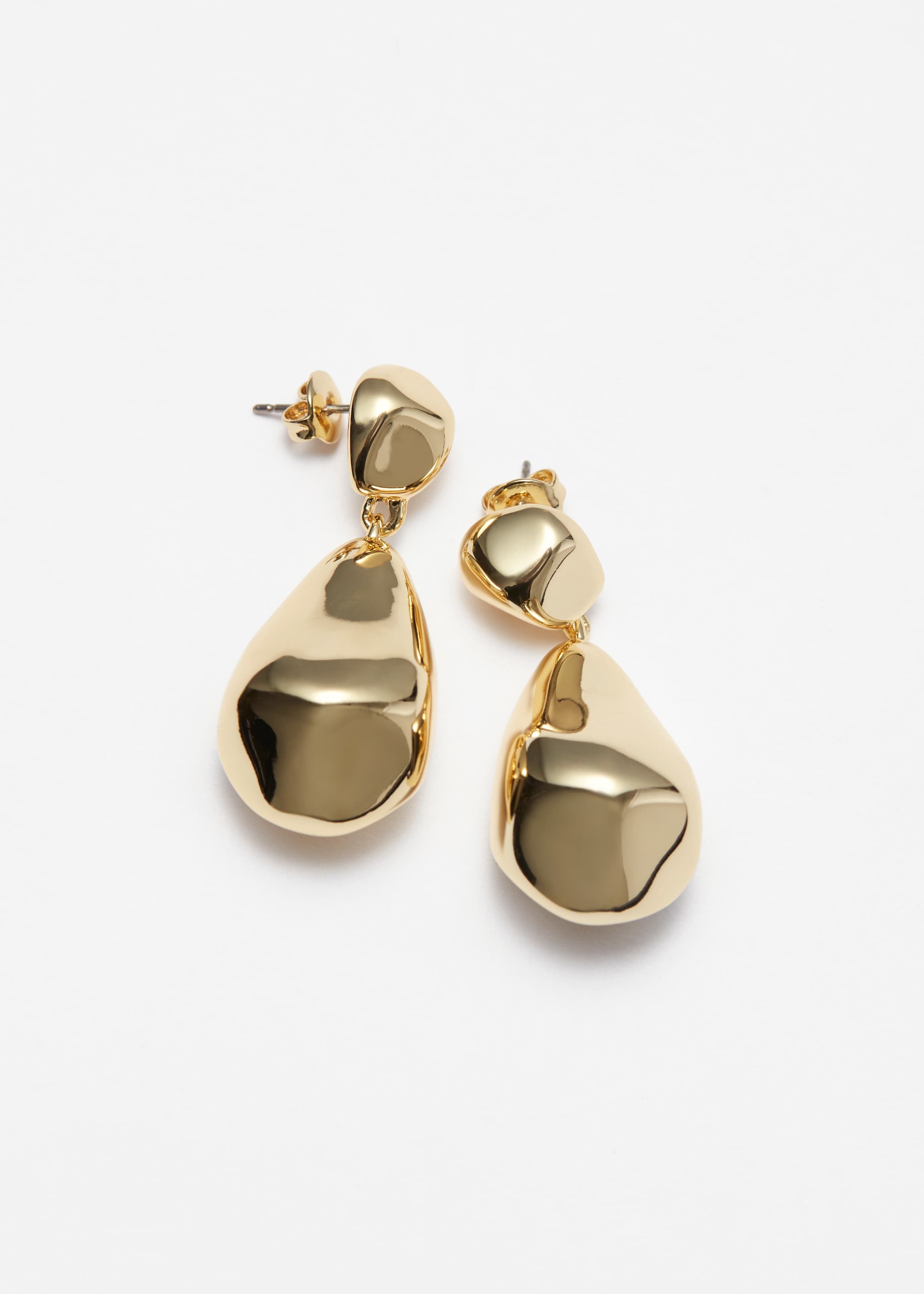 Ingrandisci l'immagine: Sculpted Pebbles Drop Earrings - Gold - DONNA | H&M CH 1