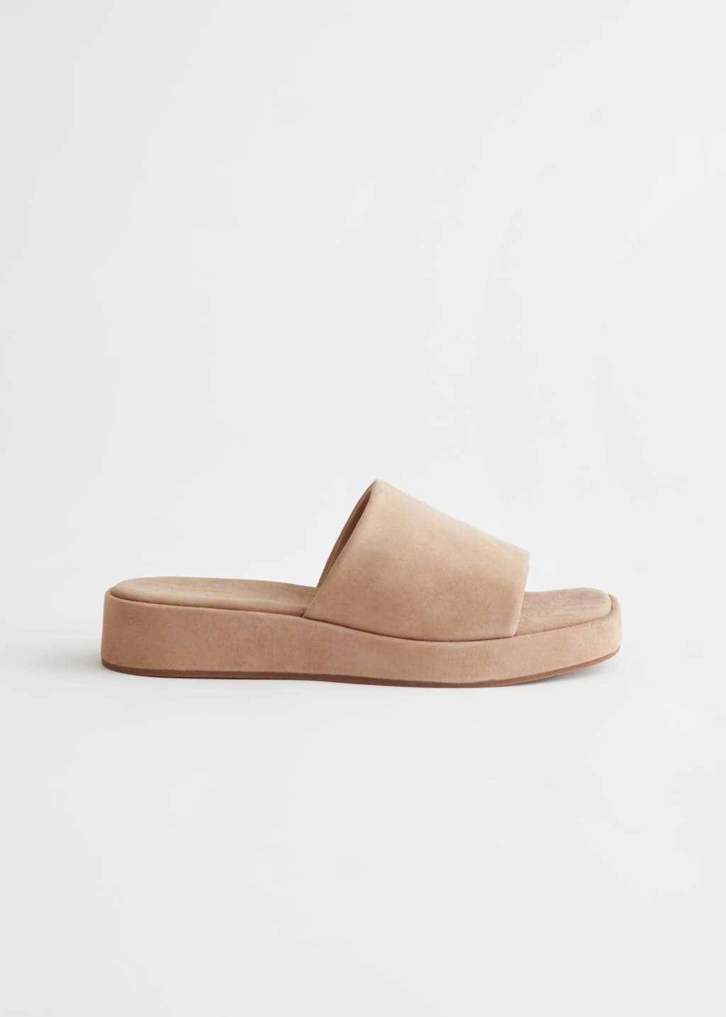 Leather Platform Sandals - Beige Suede - Still Life