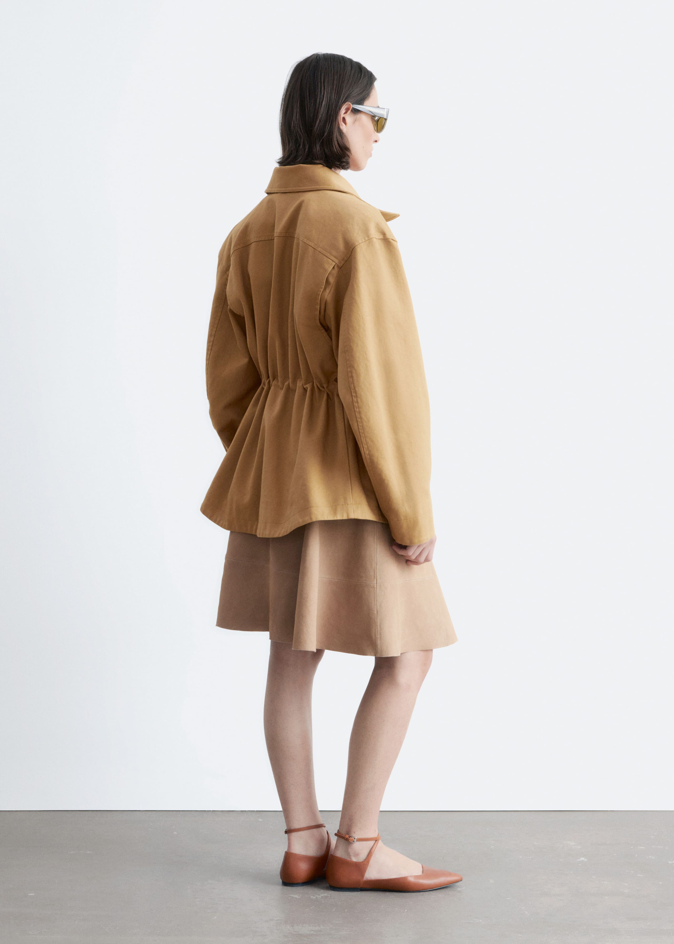 Image of Oversized Drawstring Utility Jacket
