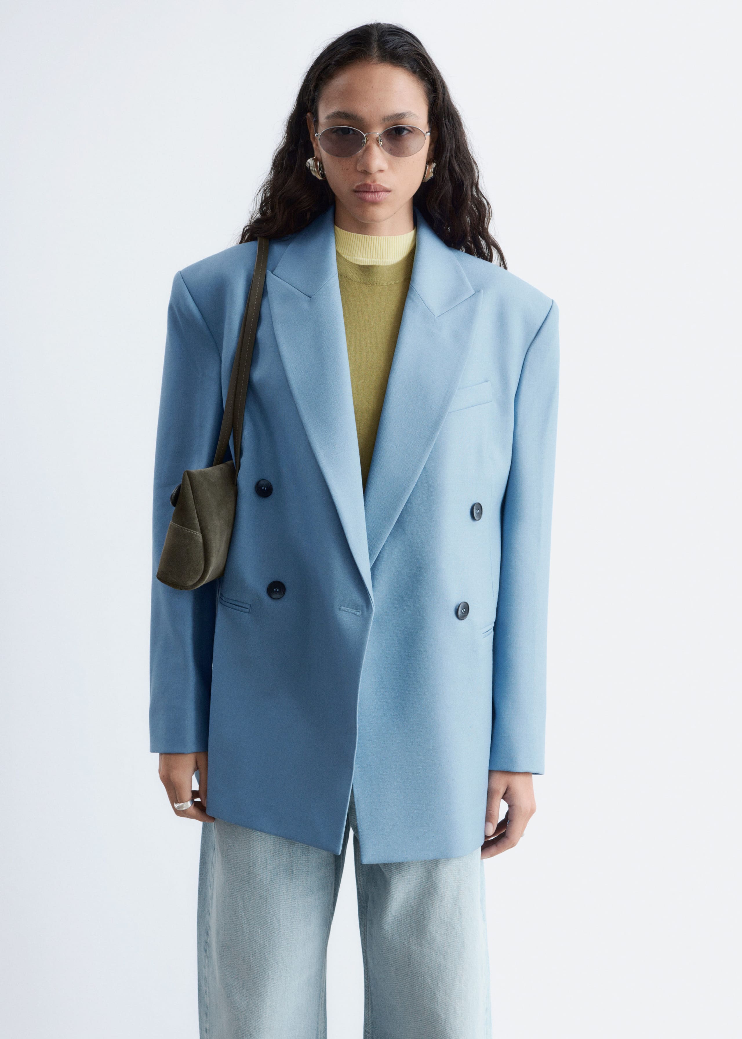 Image of Double-Breasted Wool Blazer