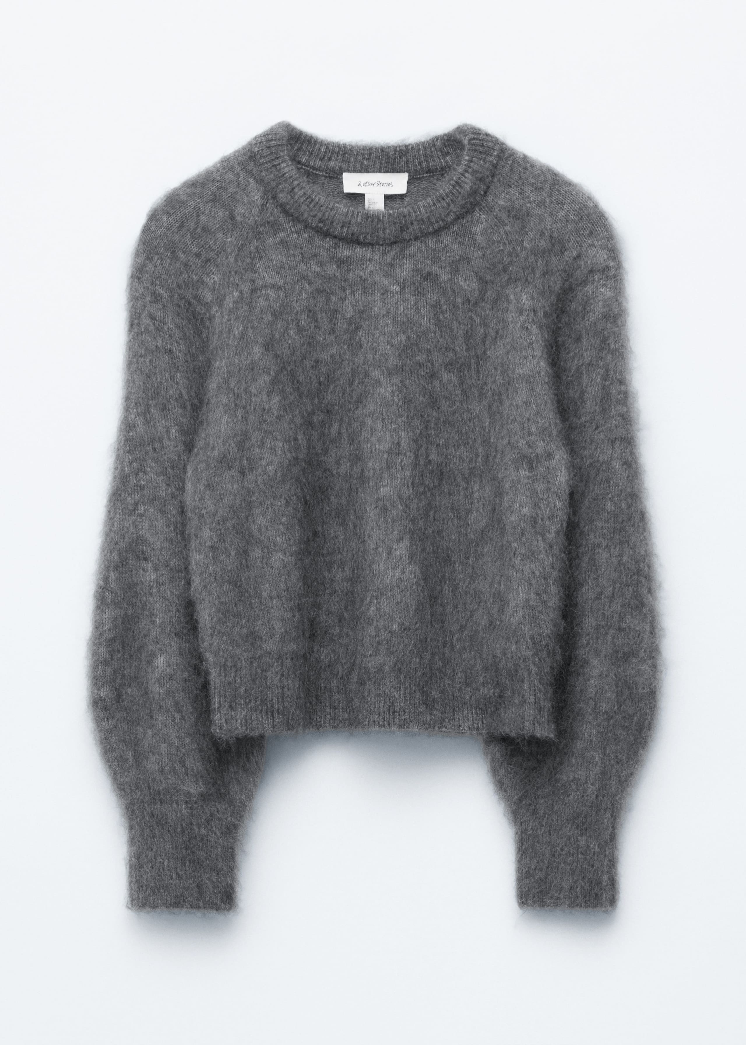 Image of Mohair-Blend Balloon-Sleeve Jumper