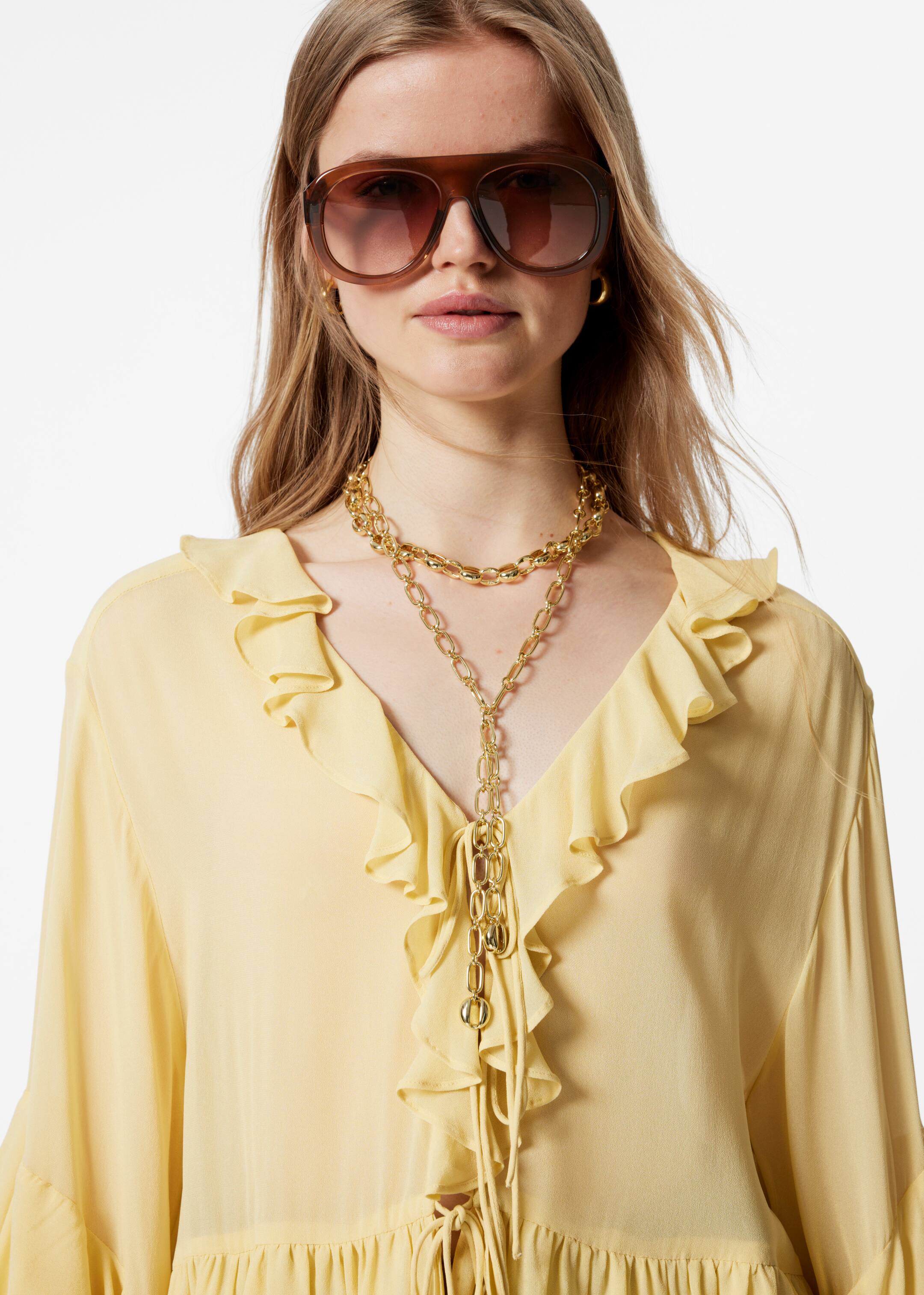 Ver imagen más grande: Blusa con volantes - Amarillo - MUJER | H&M ES 3