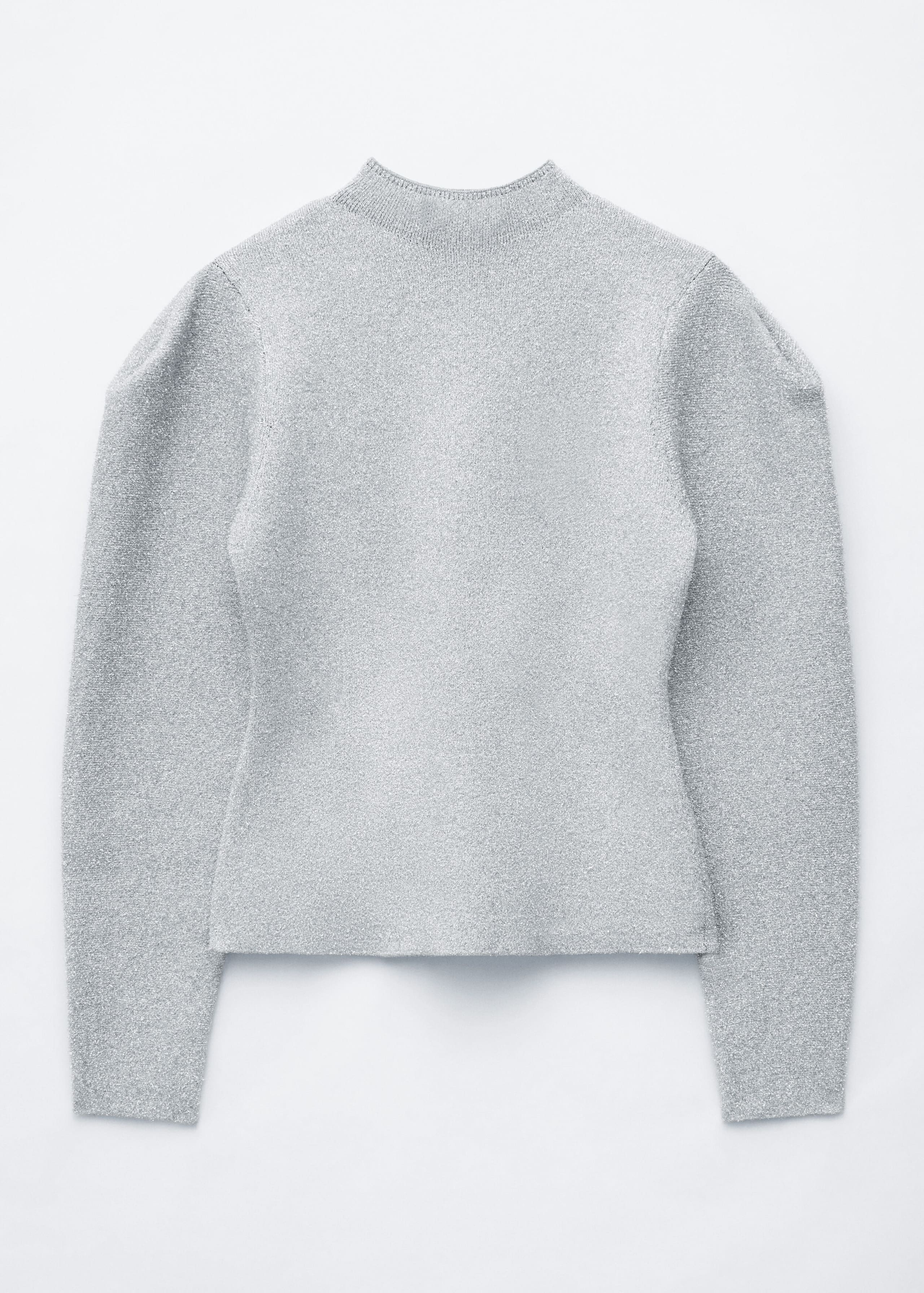 Knitted Metallic Top - Grey - Lookbook