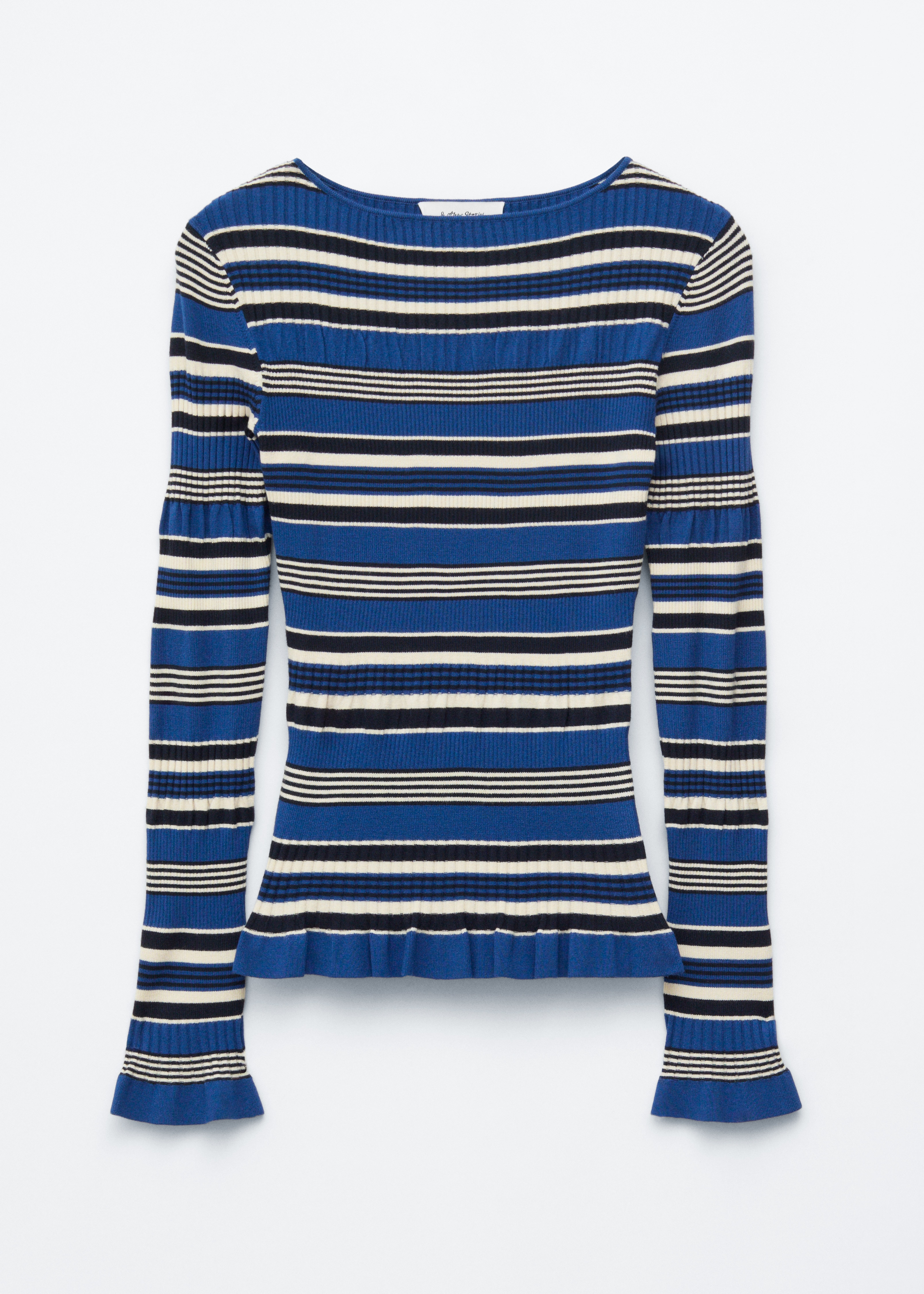 Μακρυμάνικη Ριμπ Μπλούζα - Ρίγες μπλε/μαύρο/Πράσινο/Μπεζ Ρίγες/Μαύρο