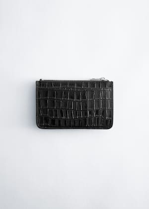 Black/Faux croco