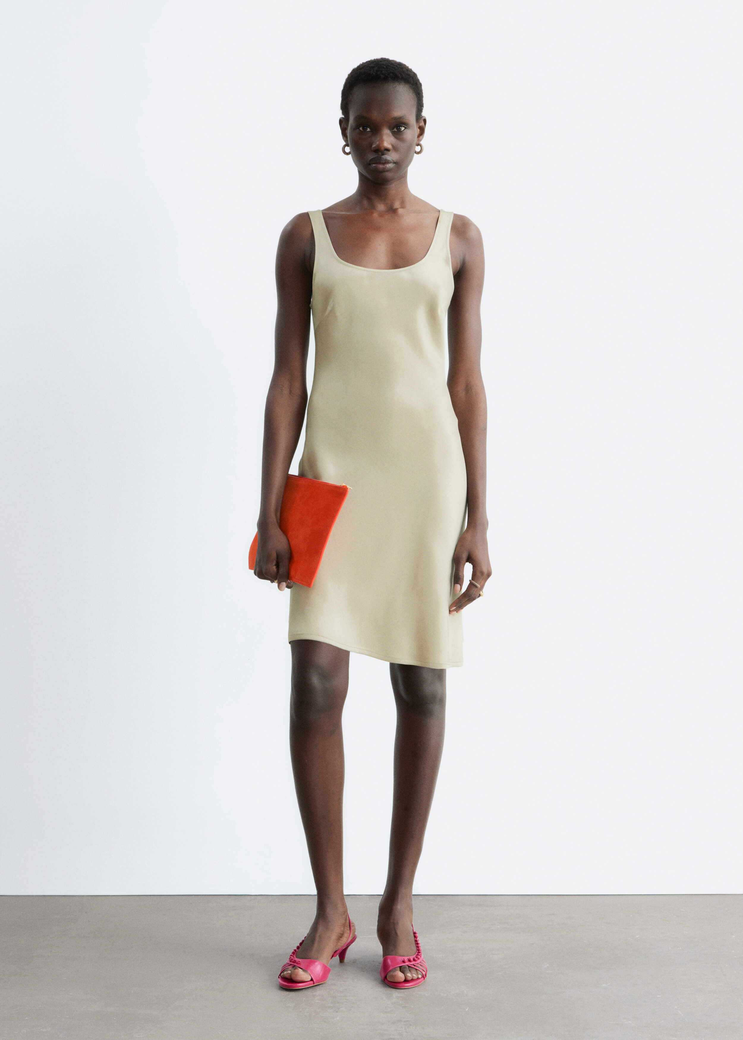 One-Shoulder Midi Dress - Beige - & Other Stories US