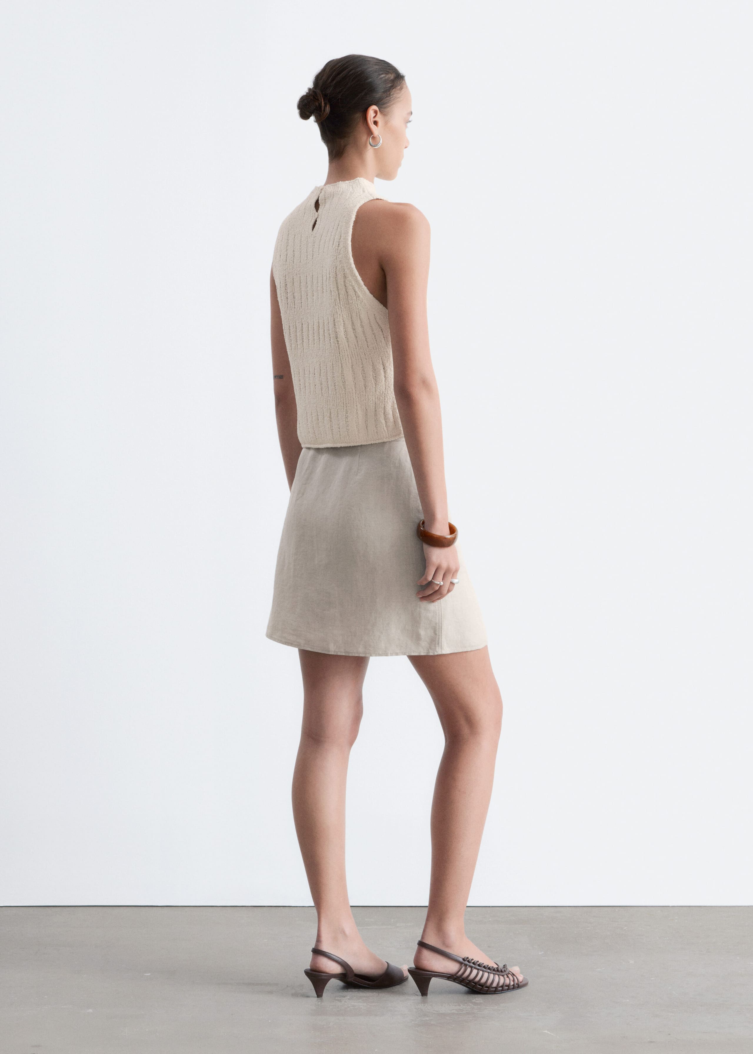 Knitted Silk Tank Top - Off White - Still Life