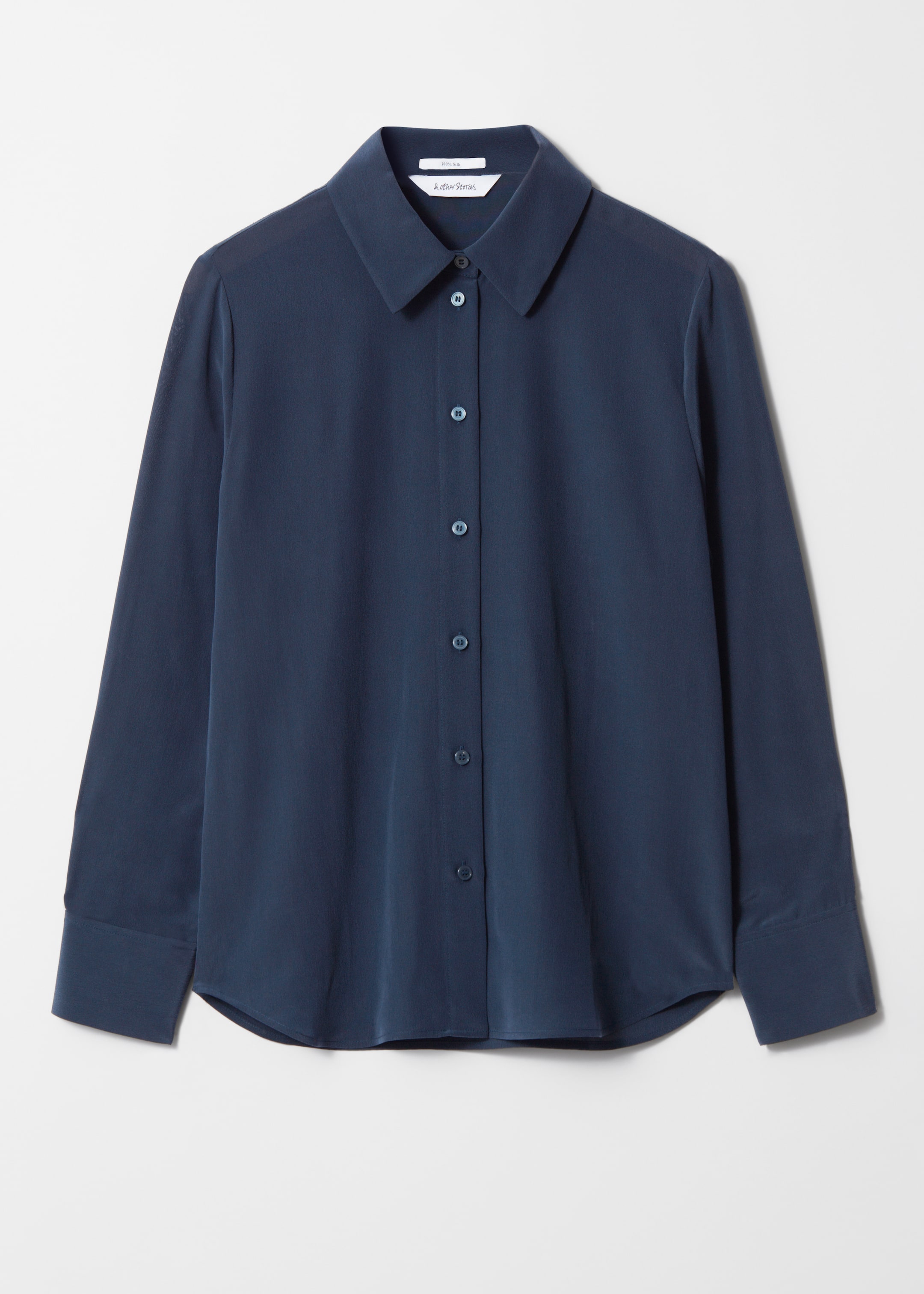 Größeres Bild ansehen: Seidenbluse - Dunkelblau - Ladies | H&M DE 1