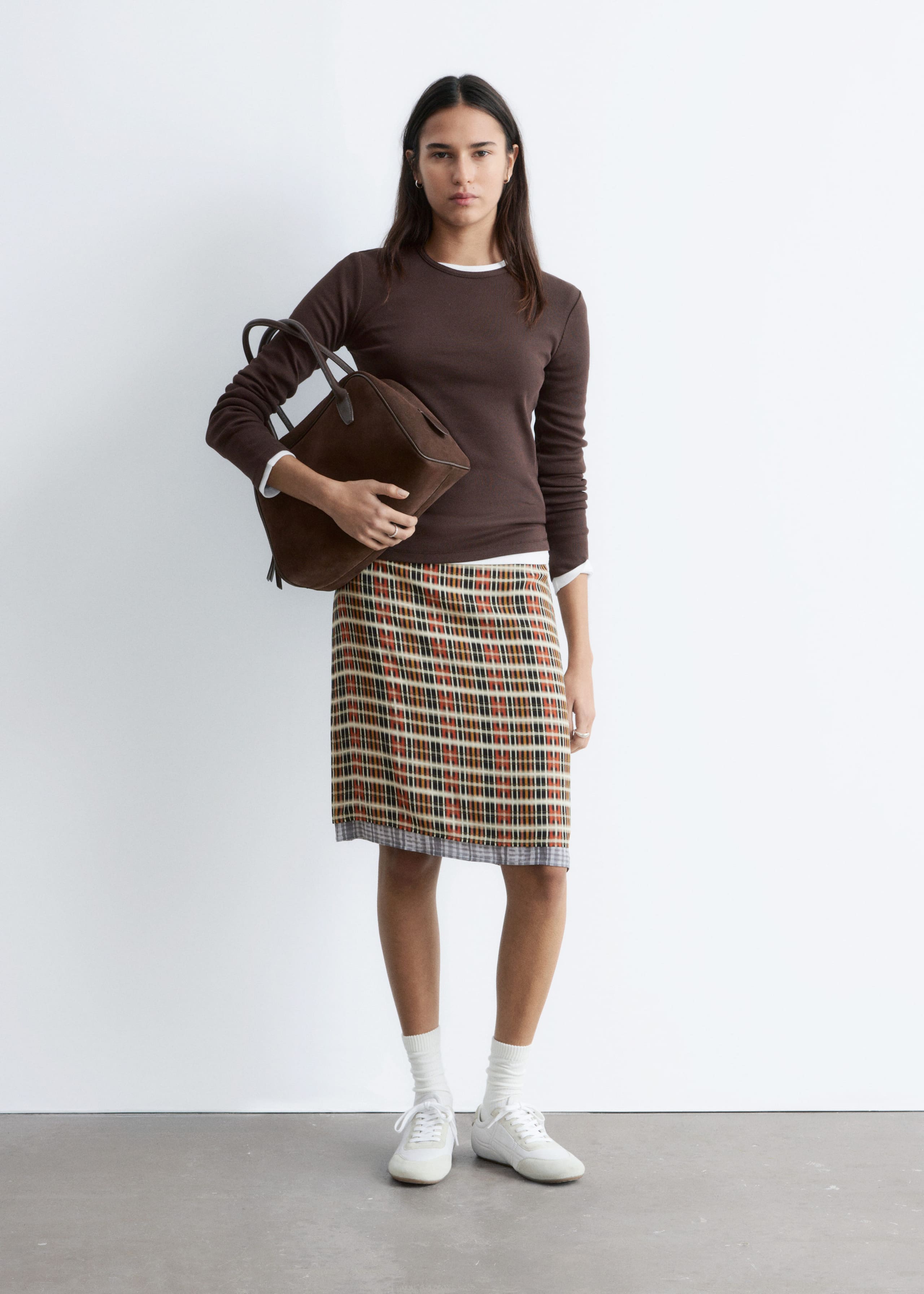 Image of Ribbed Long-Sleeve Top